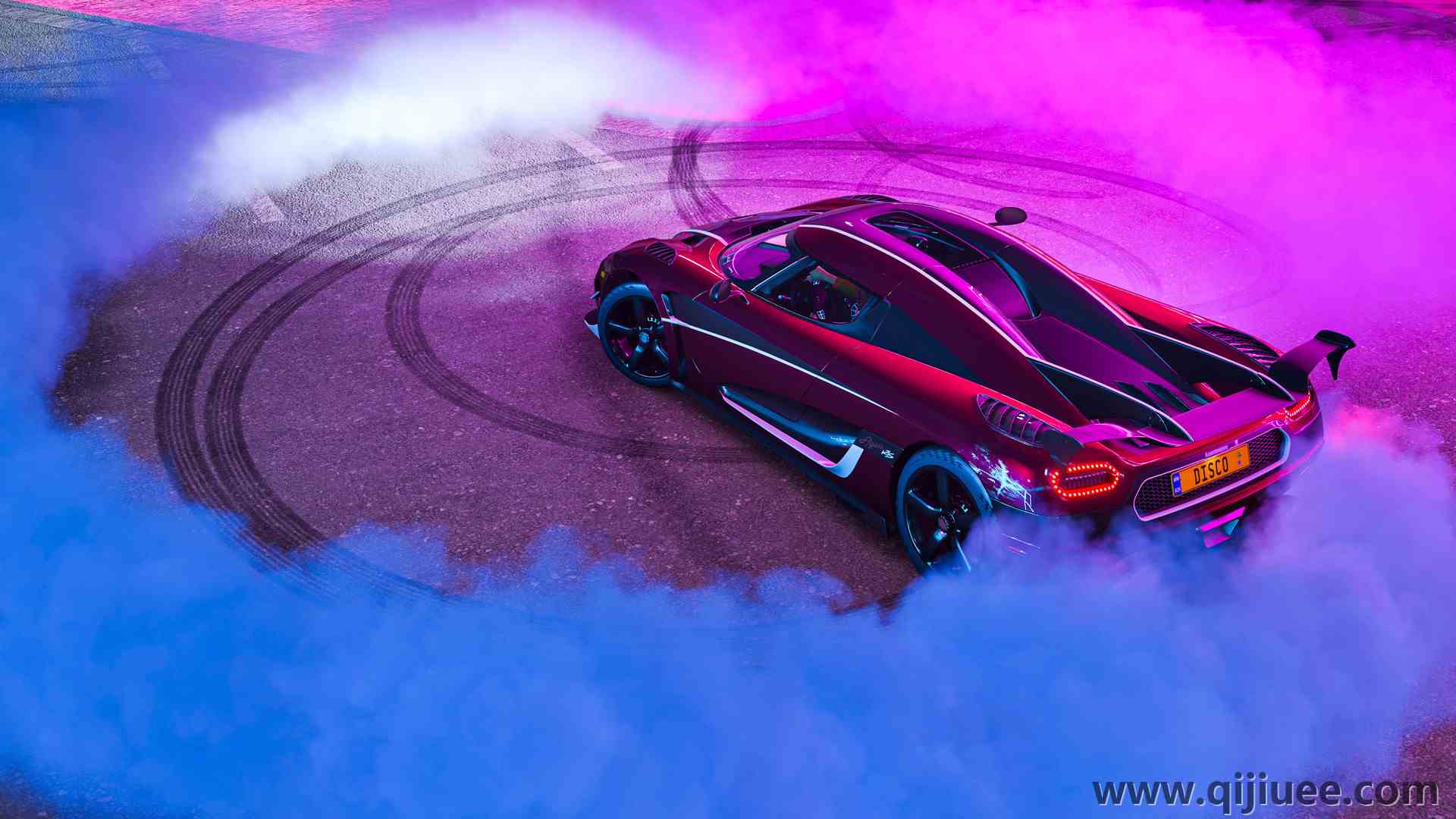 游戏CG 跑车 赛博朋克 超级跑车 GTA 游戏 电脑壁纸 4K壁纸3840 x 2160/0.84 MB-柒染云阁