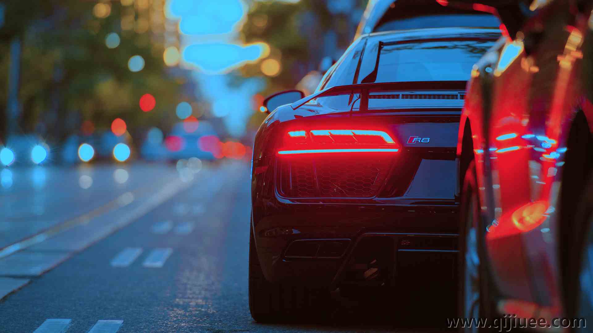 奥迪 尾灯 黑色 轿车 超级跑车  电脑壁纸 4K壁纸3840 x 2160/6.67 MB-柒染云阁