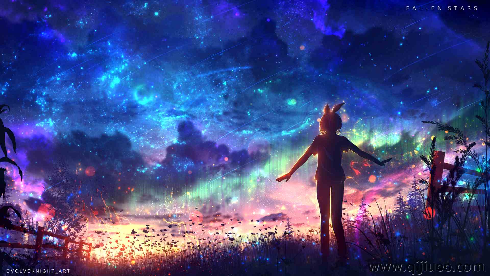 原创人物 宝贝 动漫 兔女郎 夜晚 明星 3840 x 2160/2.08 MB-柒染云阁
