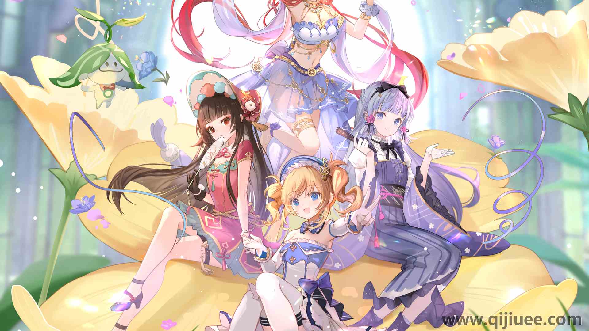 原神 歌手 舞者 源流影响 芭芭拉 动漫女孩 偶像女郎 3840 x 2160/2.09 MB-柒染云阁