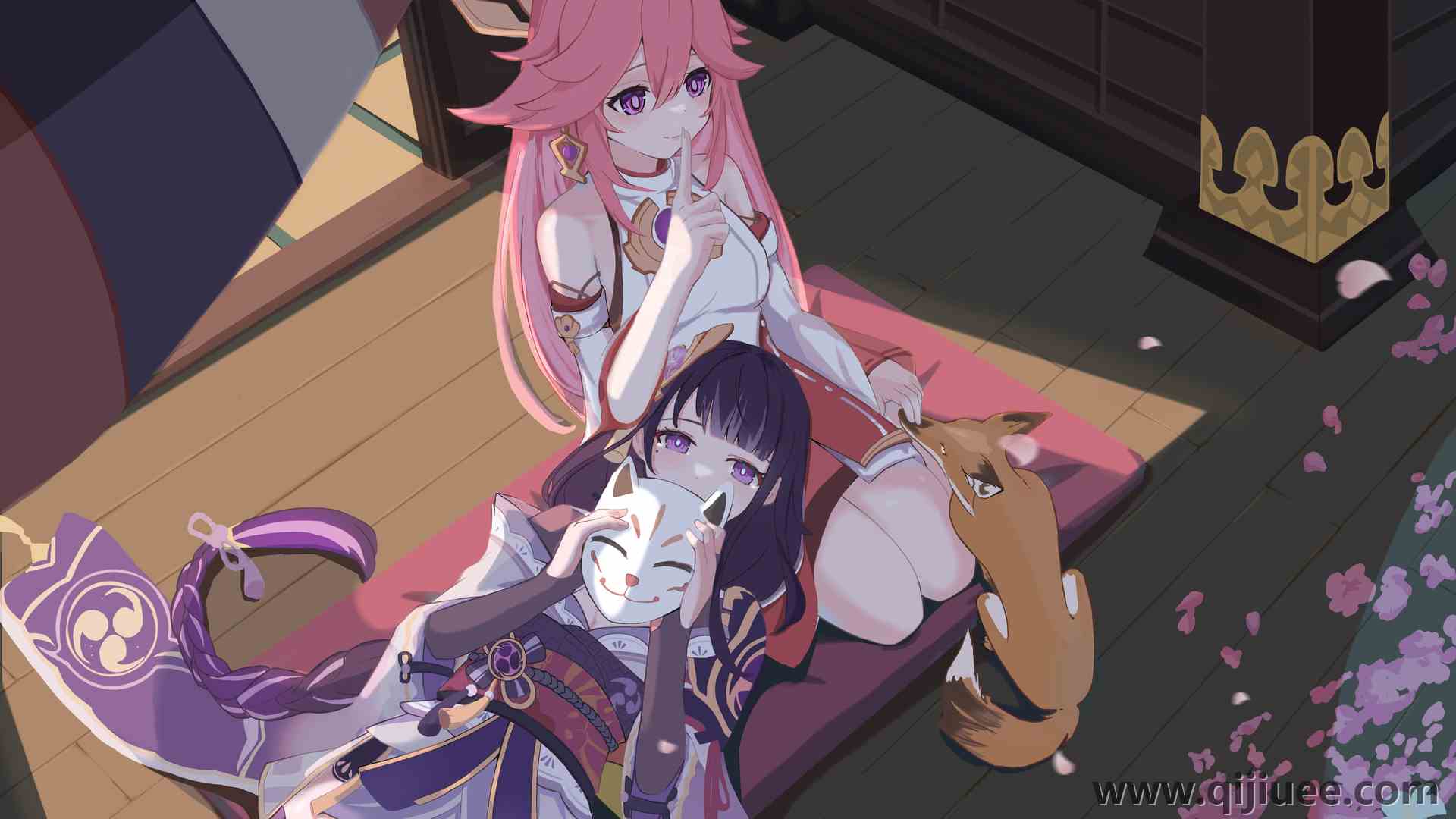 八重美子 原神 雷电将军 动漫女孩 3840 x 2160/1.19 MB-柒染云阁