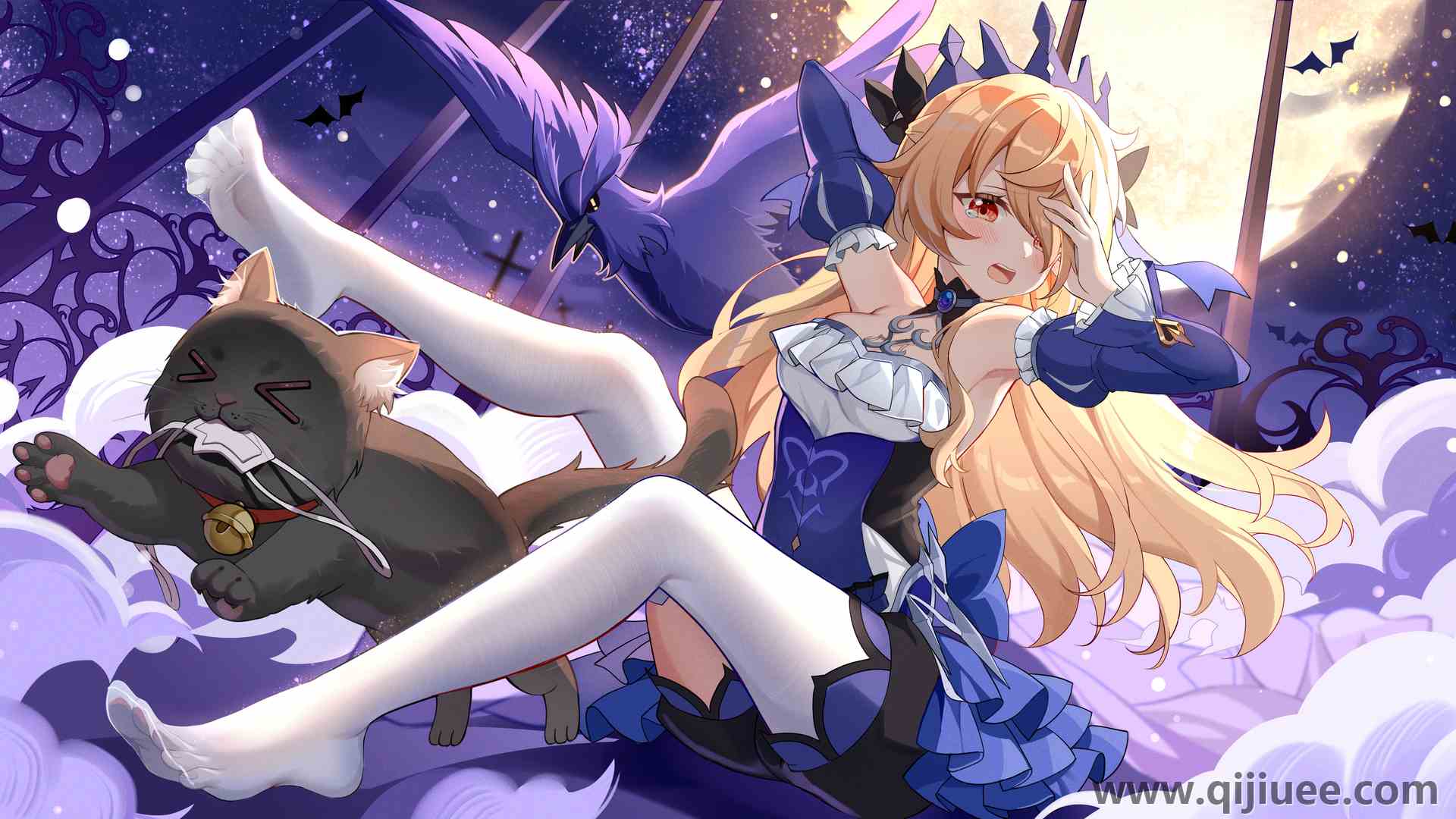 动漫 动漫女孩 菲舍尔 原神 原神 白色丝袜 3840 x 2160/3.62 MB-柒染云阁