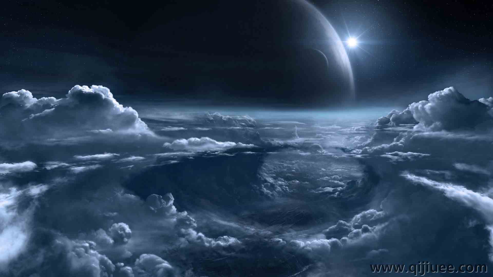 云 科幻 行星  电脑壁纸 4K壁纸4096 x 2304/0.49 MB-柒染云阁