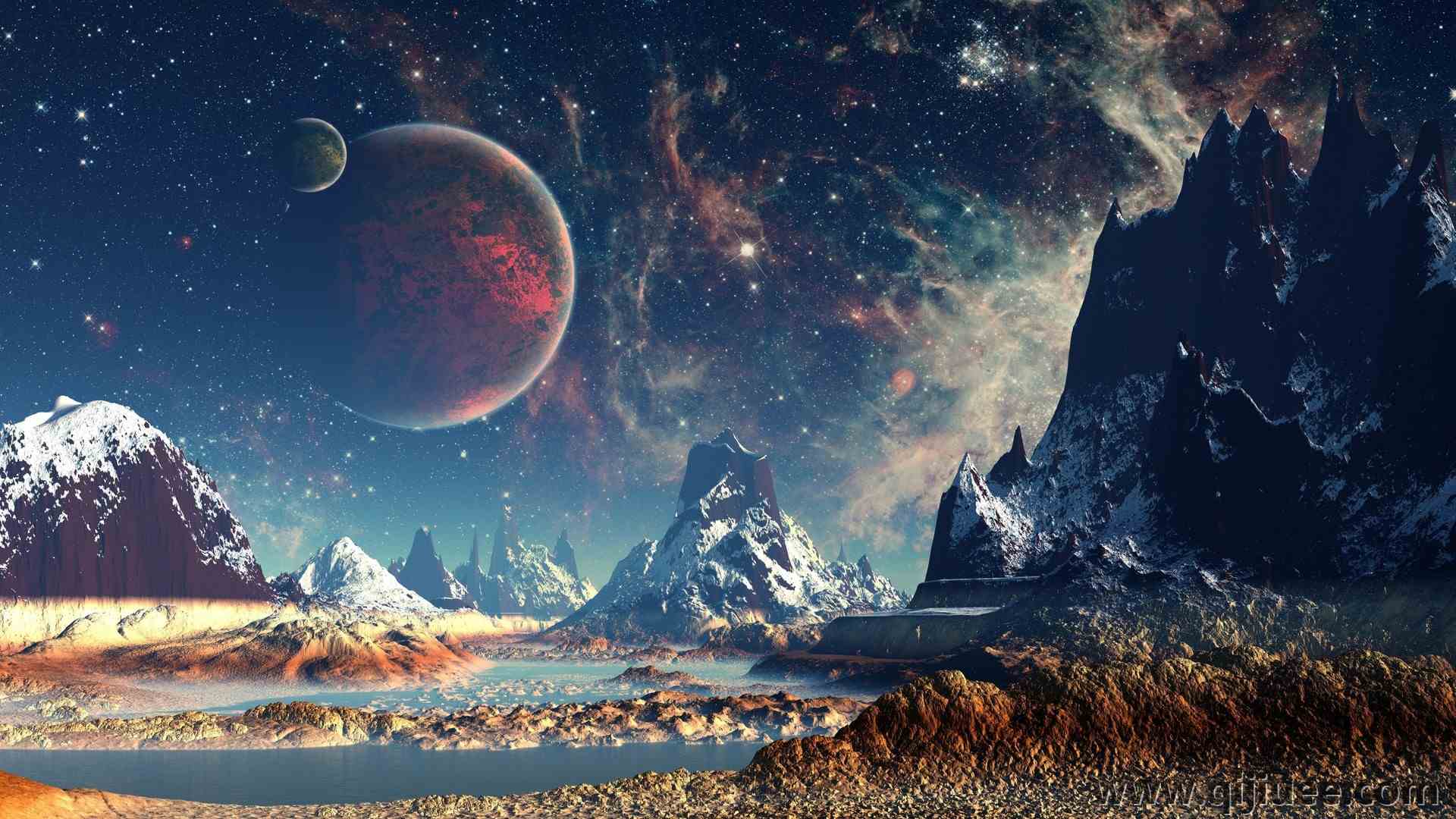 太空 行星 风景 科幻  电脑壁纸 4K壁纸3840 x 2160/2.43 MB-柒染云阁