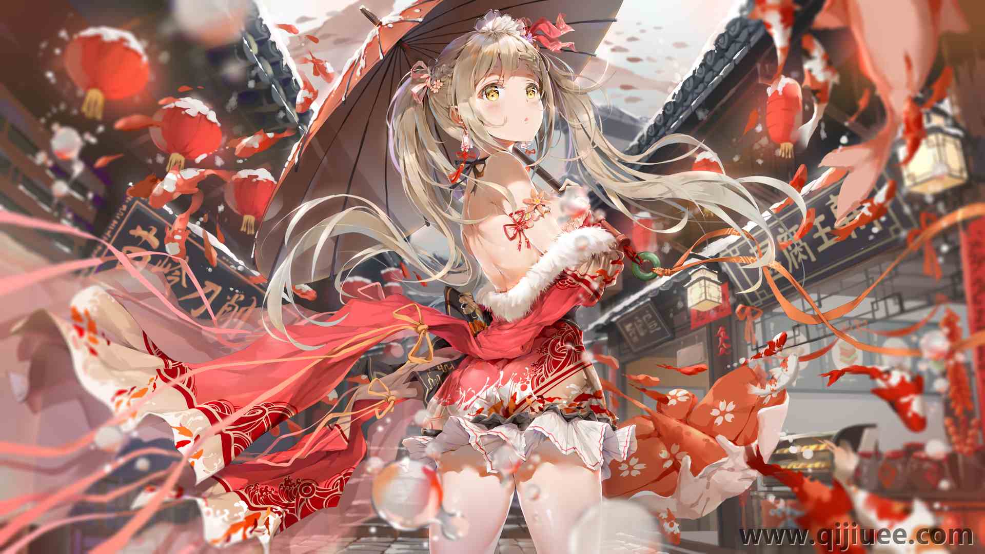 菩提武圣花 金发 长发 菩提 动漫 动漫女孩 服装  电脑壁纸 4K壁纸5760 x 3240/5.91 MB-柒染云阁