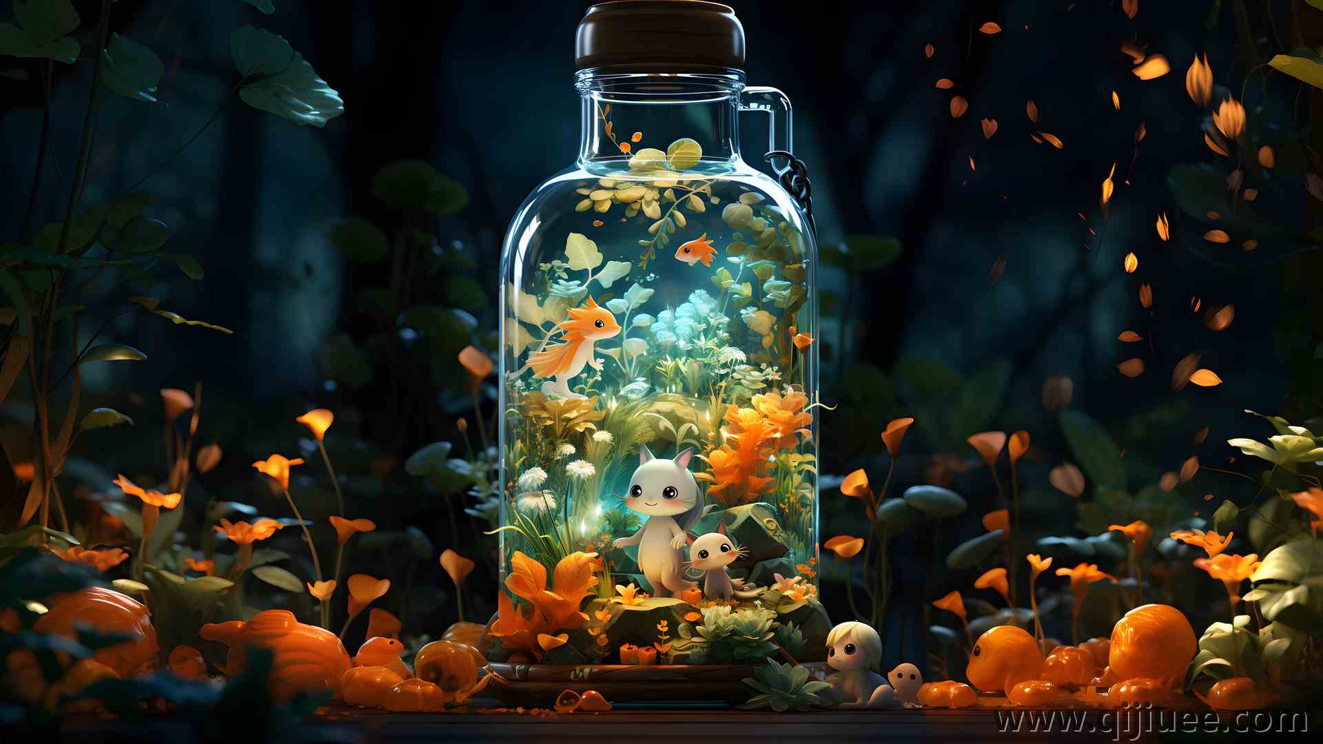 卡通 人物 设计 艺术 AI艺术 猫 可爱 清新 治愈 电脑壁纸 4K壁纸3840 x 2160/2.01 MB-柒染云阁