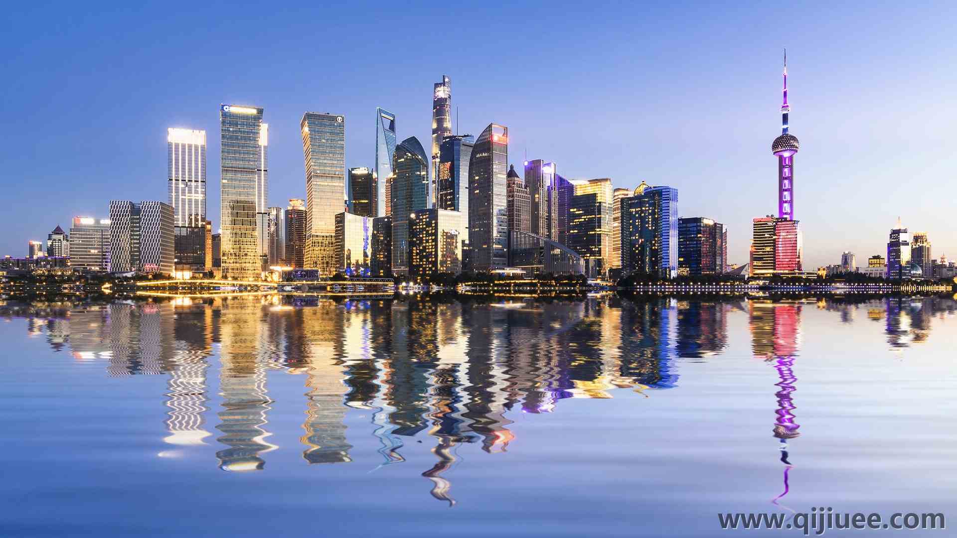 中国 城市灯光 上海 东方明珠电视塔  电脑壁纸 4K壁纸3840 x 2400/1.71 MB-柒染云阁