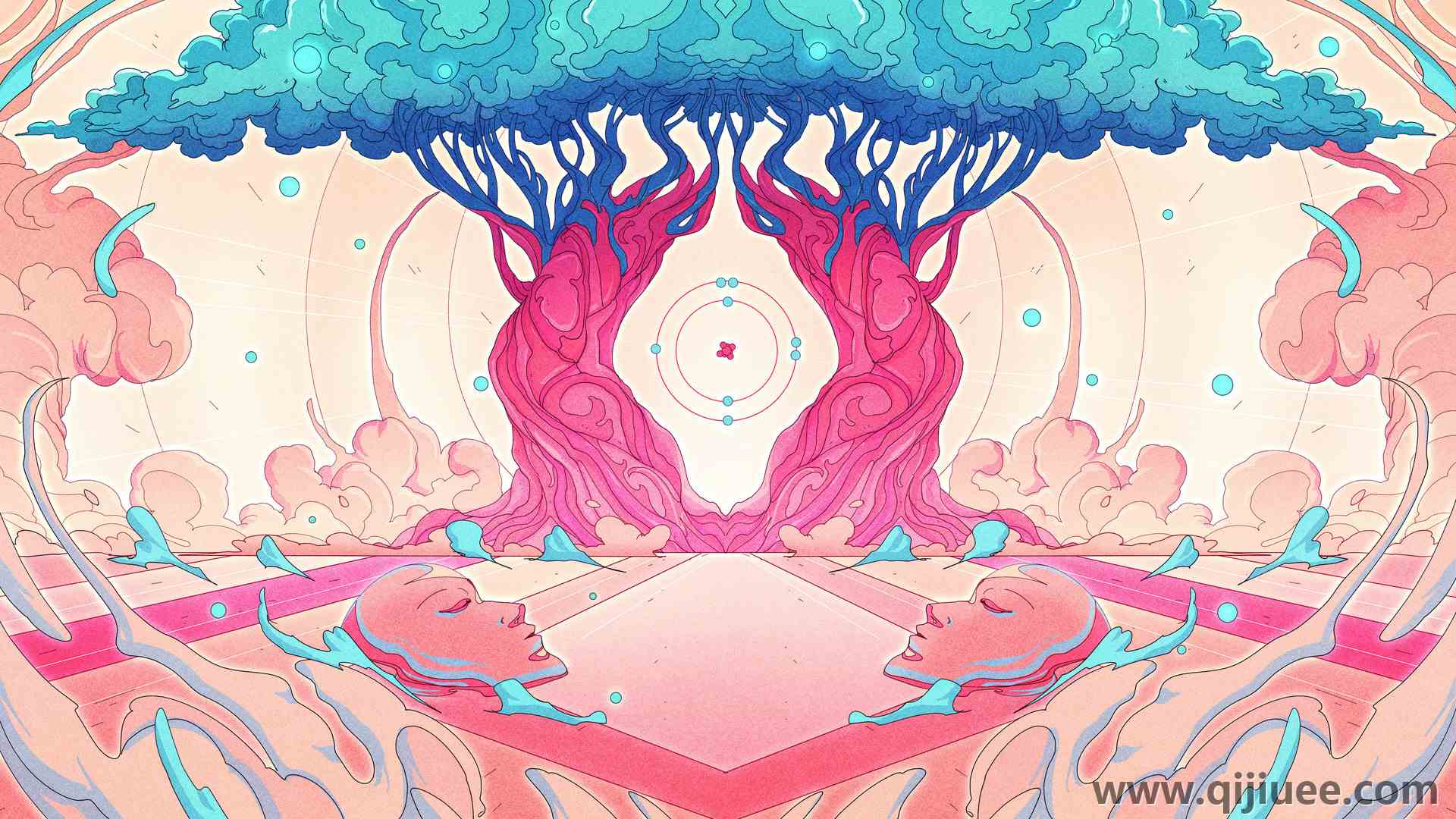 AI艺术 奇幻艺术 倒影 树 云 绘画 电脑壁纸 4K壁纸3840 x 2160/3.61 MB-柒染云阁