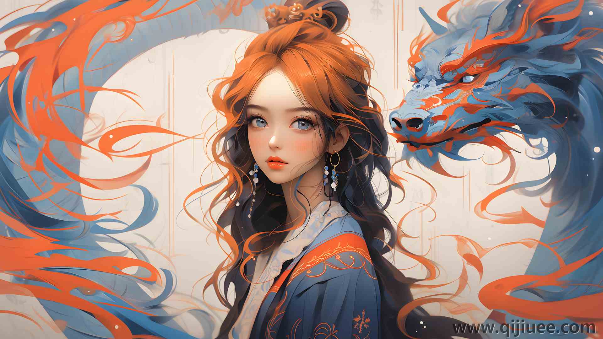 女人 长发 艺术 AI艺术 耳环 简单背景 极简主义  电脑壁纸 4K壁纸3840 x 2160/3.97 MB-柒染云阁