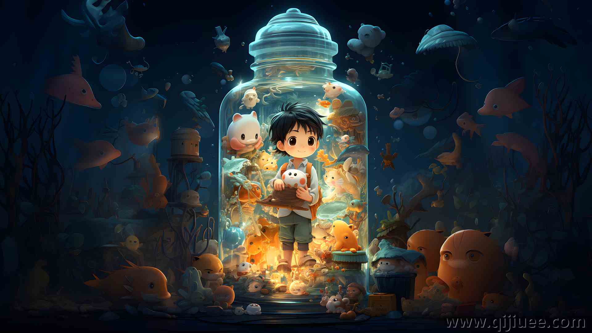 卡通 人物 设计 艺术 AI艺术 动漫 可爱 电脑壁纸 4K壁纸3840 x 2160/3.56 MB-柒染云阁