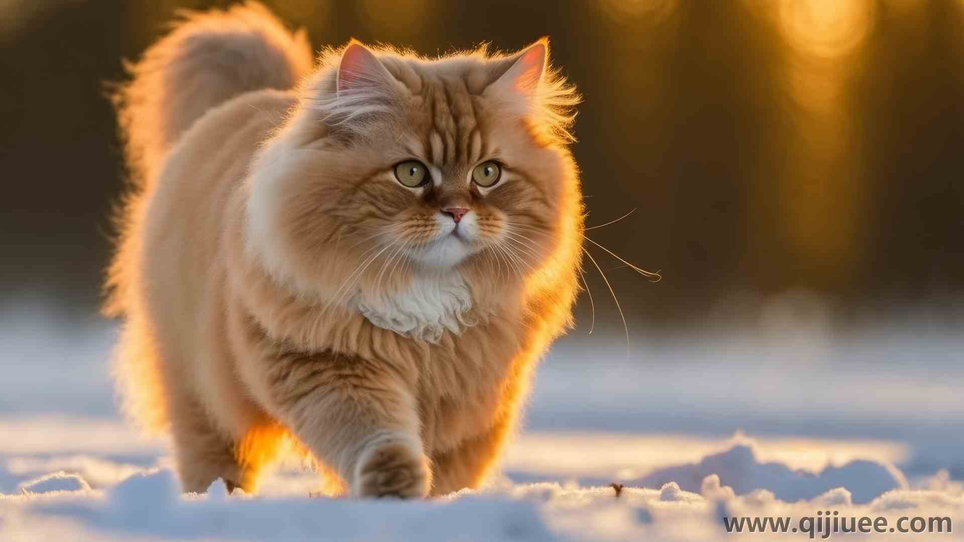 艺术 宠物 动物 猫 雪 冬天 虚幻 4579 x 2616/5.7 MB-柒染云阁
