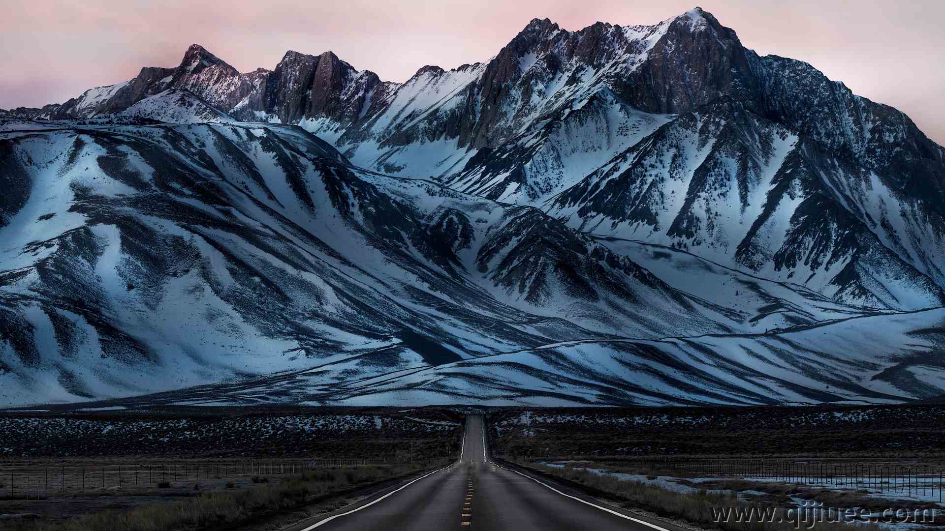 摄影 自然 山脉 雪 山峰 加州 道路 北美 菲尔德 5118 x 2880/15.16 MB-柒染云阁