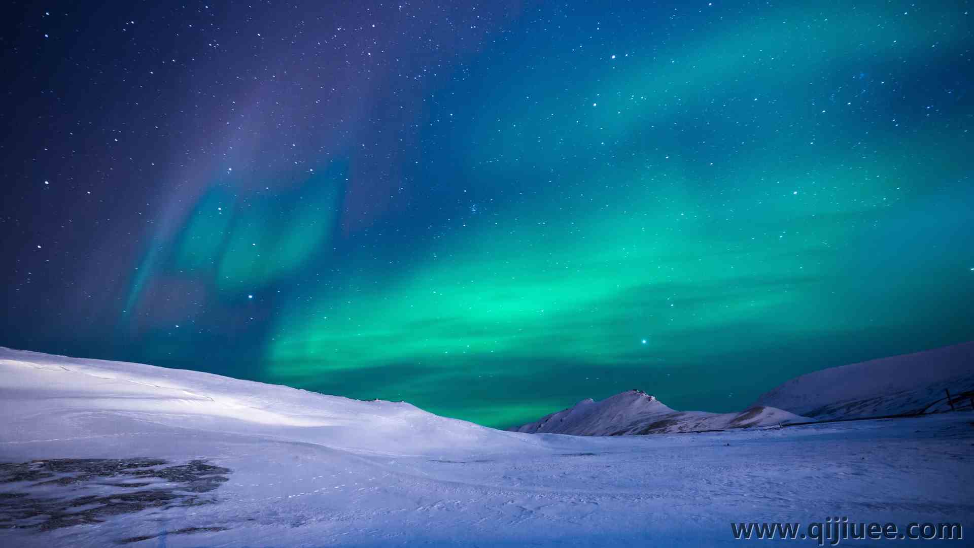 风景 雪 自然 极光 4K壁纸5760 x 3840/7.23 MB-柒染云阁