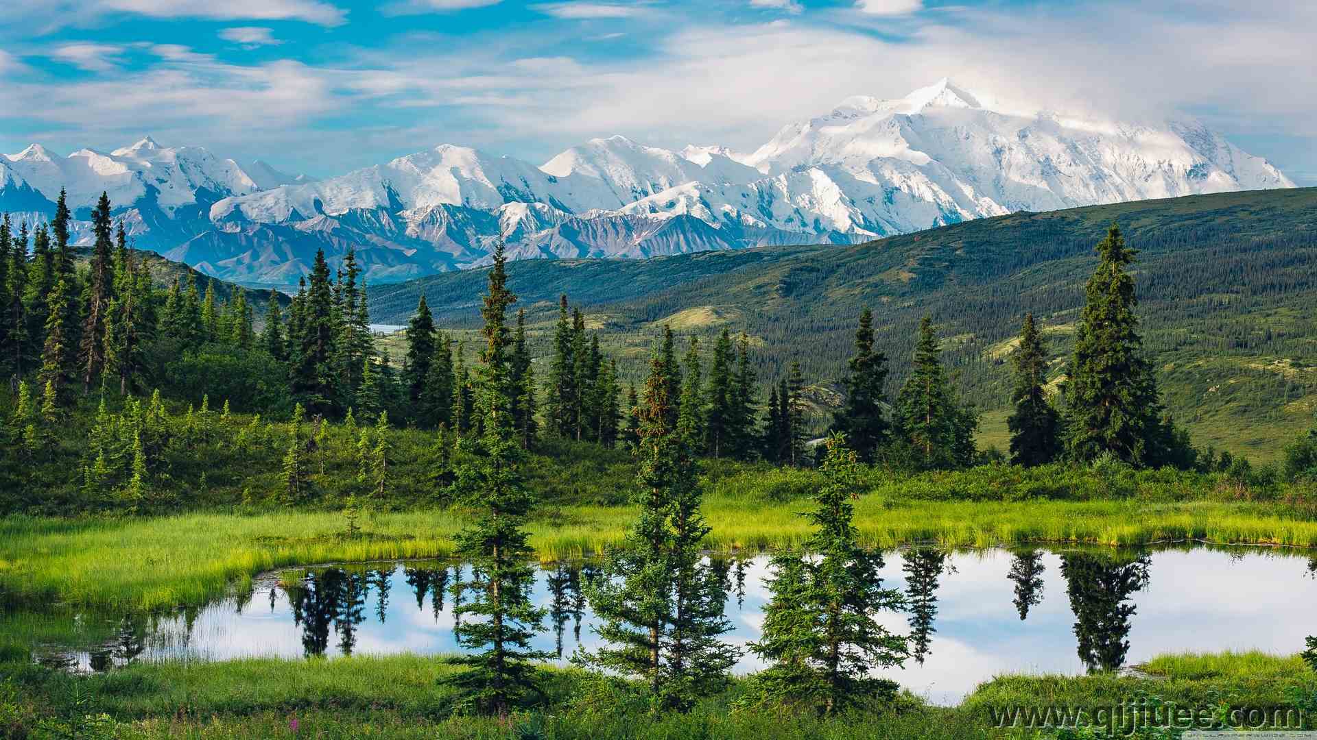 自然 风景 山脉 水 倒影 日光 树木 4K壁纸3840 x 2160/4.17 MB-柒染云阁