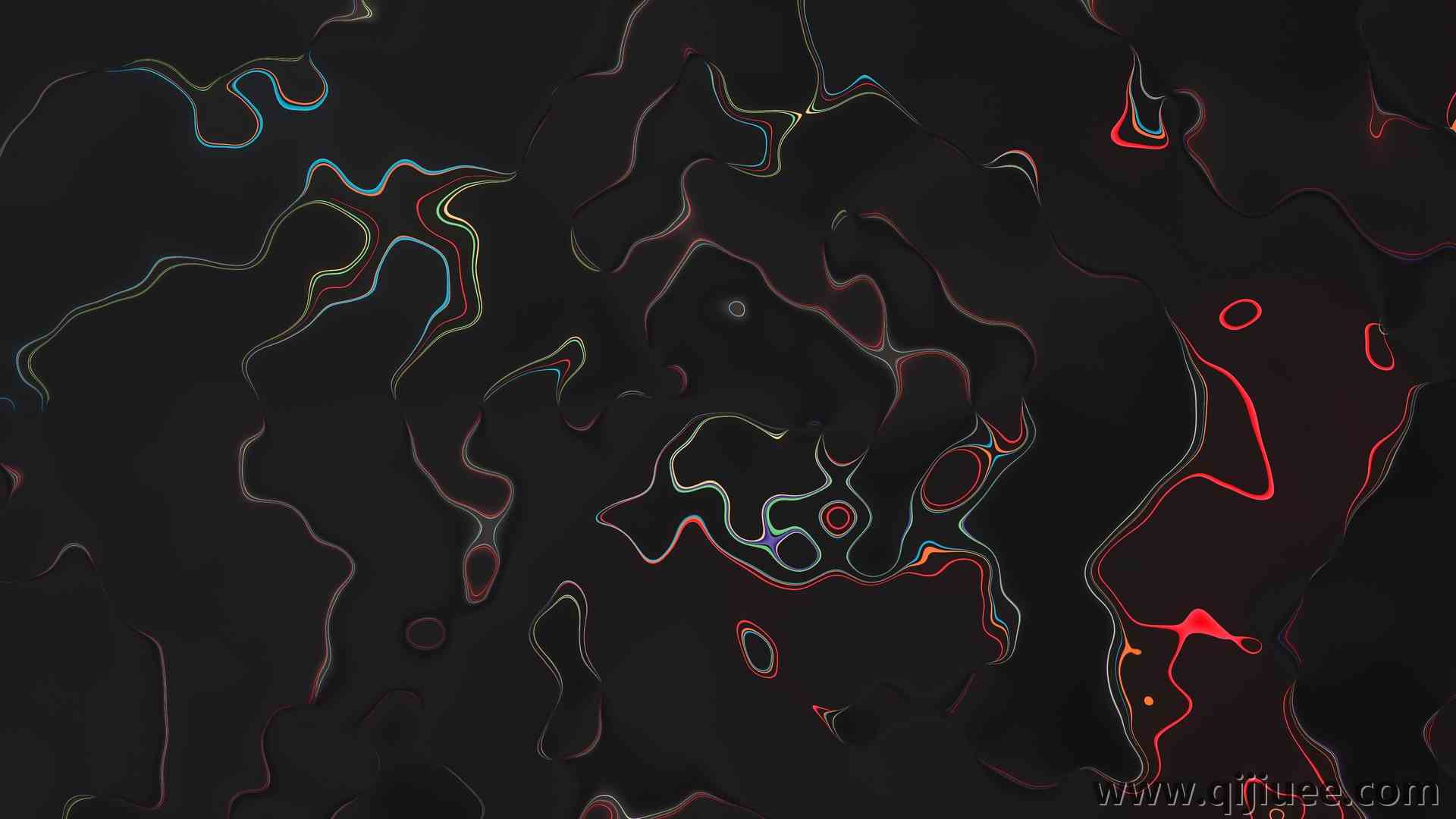 抽象 霓虹灯 深色背景 AI艺术 艺术设计3840 x 2160/0.95 MB-柒染云阁