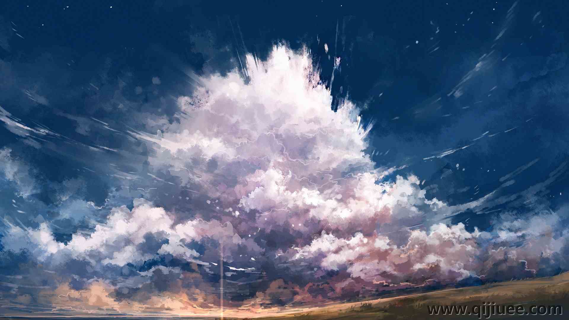 动漫 天空 云彩3100 x 1775/1.91 MB-柒染云阁
