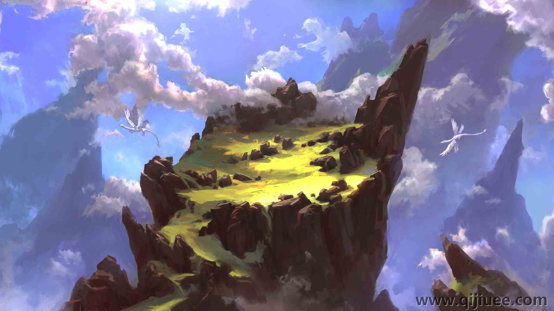 AI艺术 风景 油画 3840 x 1864/0.96 MB-柒染云阁