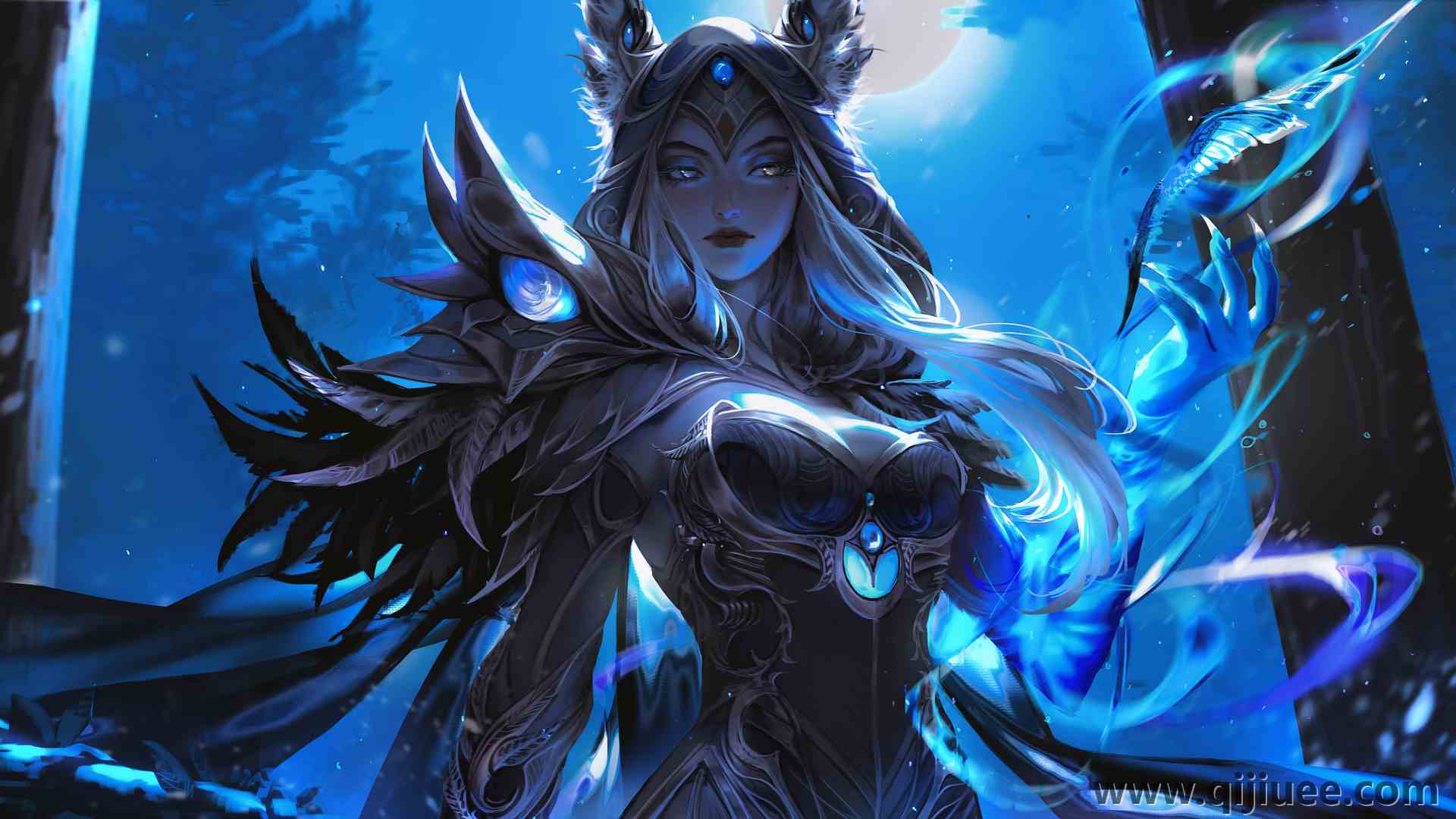 女人 奇幻女孩 眼睛下的鼹鼠 侧视 长发 AI艺术 插图 英雄联盟 奇幻艺术 长指甲 羽毛 电子游戏艺术 粉丝艺术 异瞳 夜晚 英雄联盟 盔甲 6956 x 3897/13.86 MB-柒染云阁
