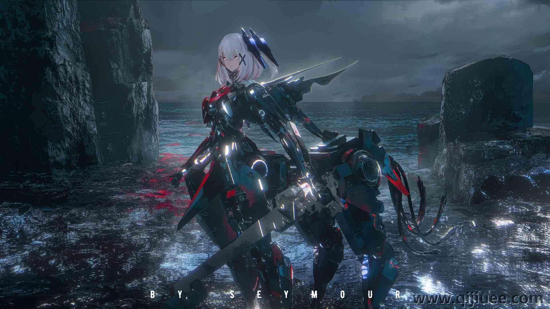 西摩 动漫 动漫女孩 惩罚：灰色乌鸦 半机械人 半人马 5000 x 2812/10.26 MB-柒染云阁