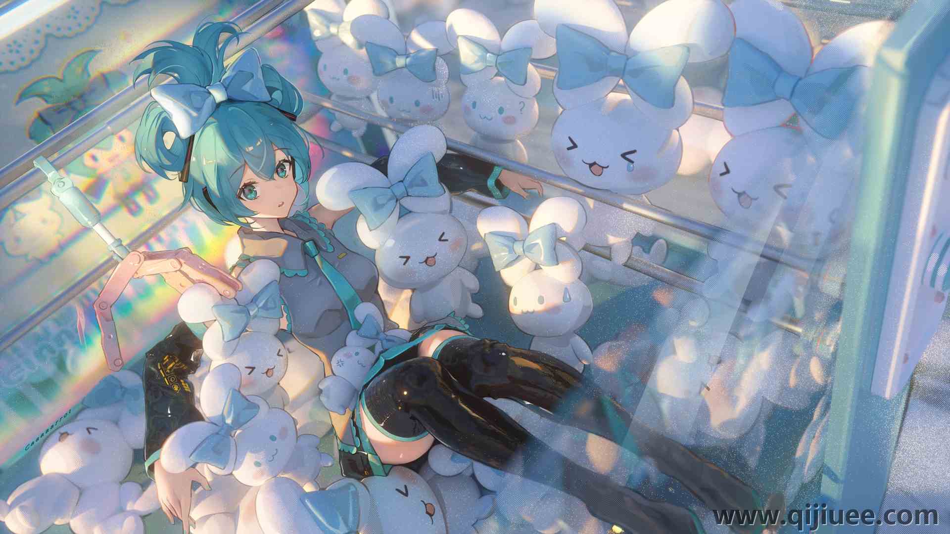 卡阿罗 蓝头发 蓝眼睛 小提琴 动漫女孩 5000 x 2812/8.74 MB-柒染云阁
