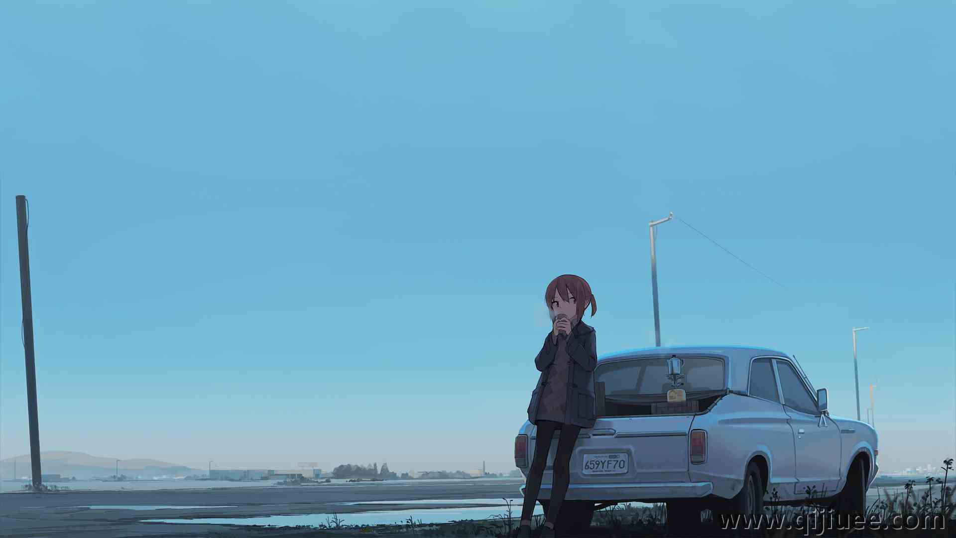 原创人物 喝酒 孤独 隔离 电力线 水坑 茶 电线杆 汽车 晴朗天空 动漫女孩 日产 编辑 动漫 汽车 车辆 数字 户外 莫逸夫 3840 x 2160/1.8 MB-柒染云阁
