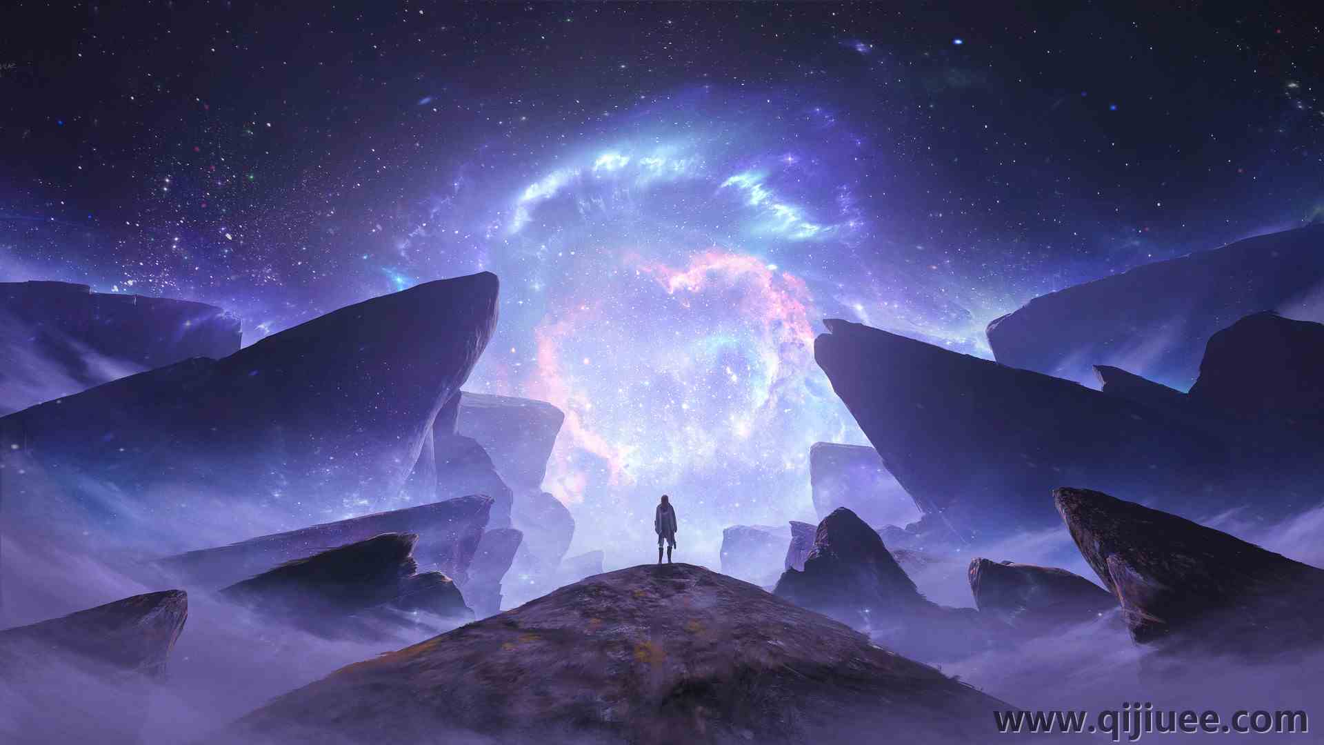 图片 AI艺术 山脉 星星 3840 x 2164/1.5 MB-柒染云阁