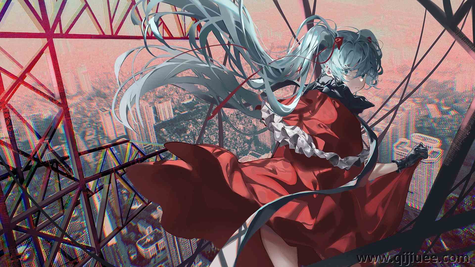 动漫 动漫女孩 小提琴 初音 6432 x 3404/11.55 MB-柒染云阁