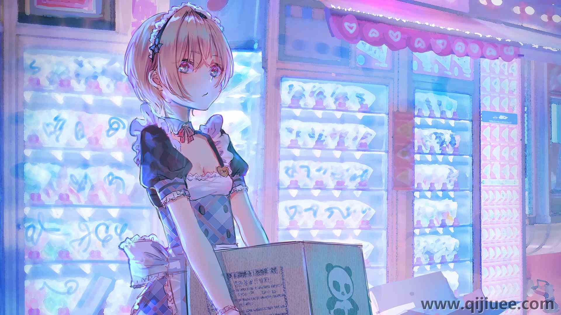 短发 金发 罗基 动漫 AI艺术 女佣 女佣服装 3840 x 2160/3.45 MB-柒染云阁