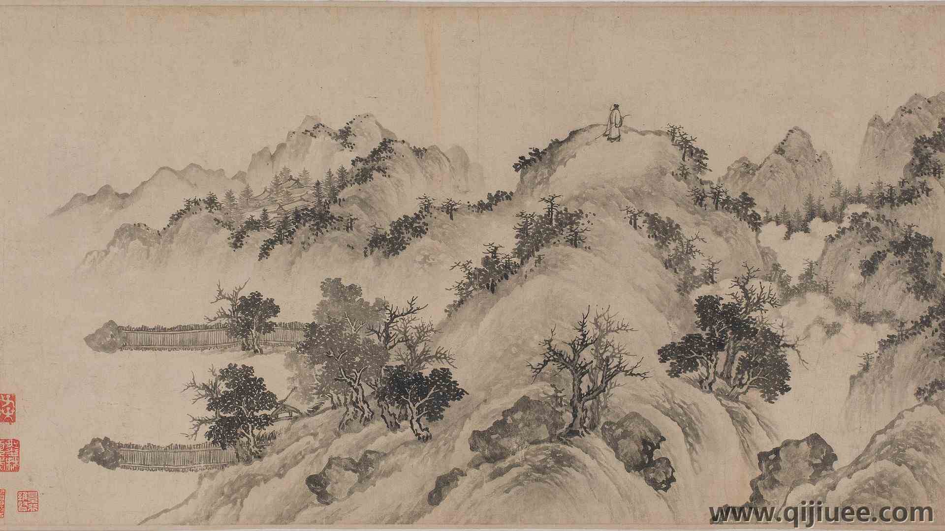 中国 绘画 中国 文化 电脑壁纸 4K壁纸5417 x 2596/3.21 MB-柒染云阁