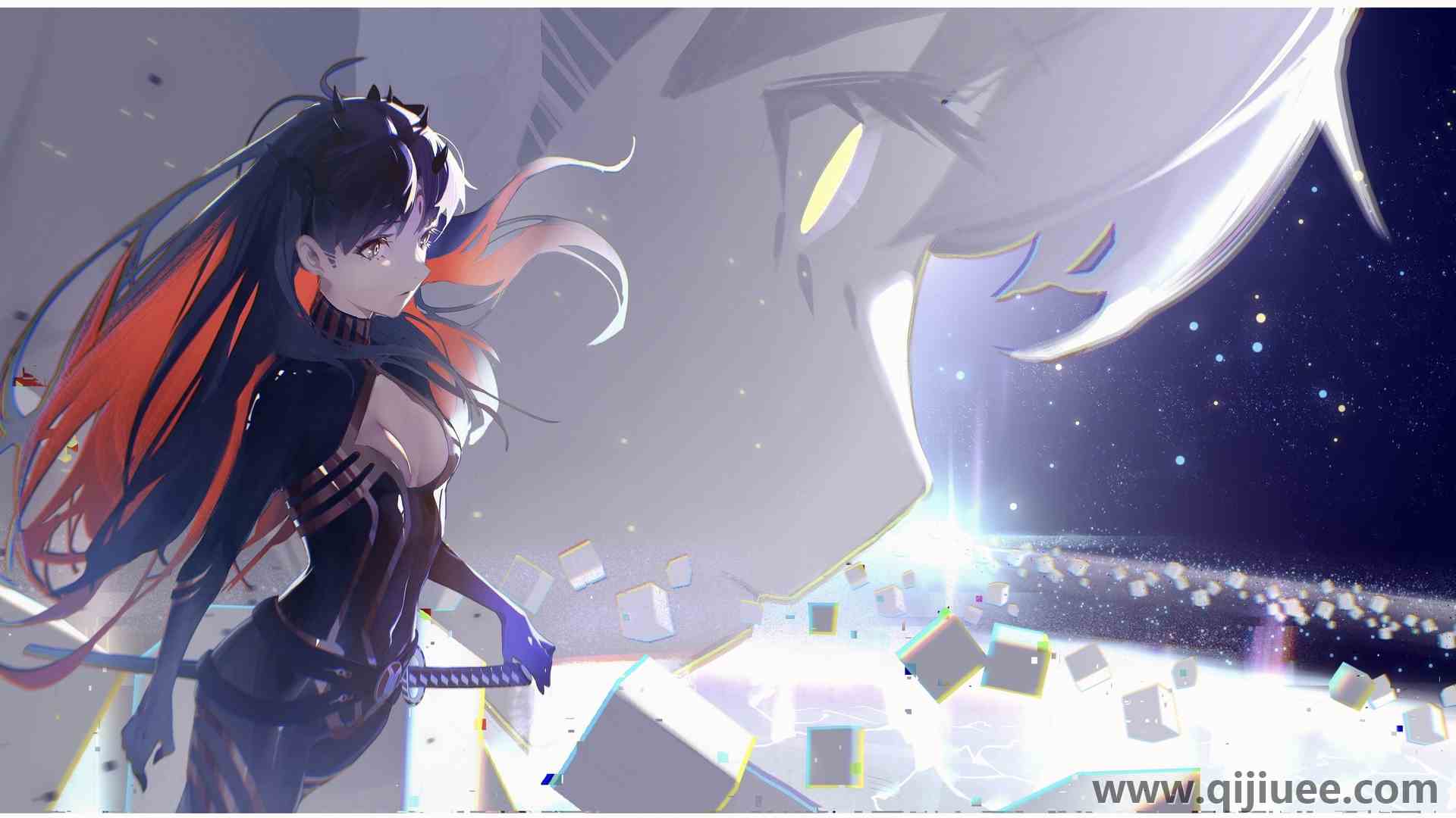 长发 多色头发 白眼睛 命运系列 命运/大秩序 3840 x 2160/1.84 MB-柒染云阁
