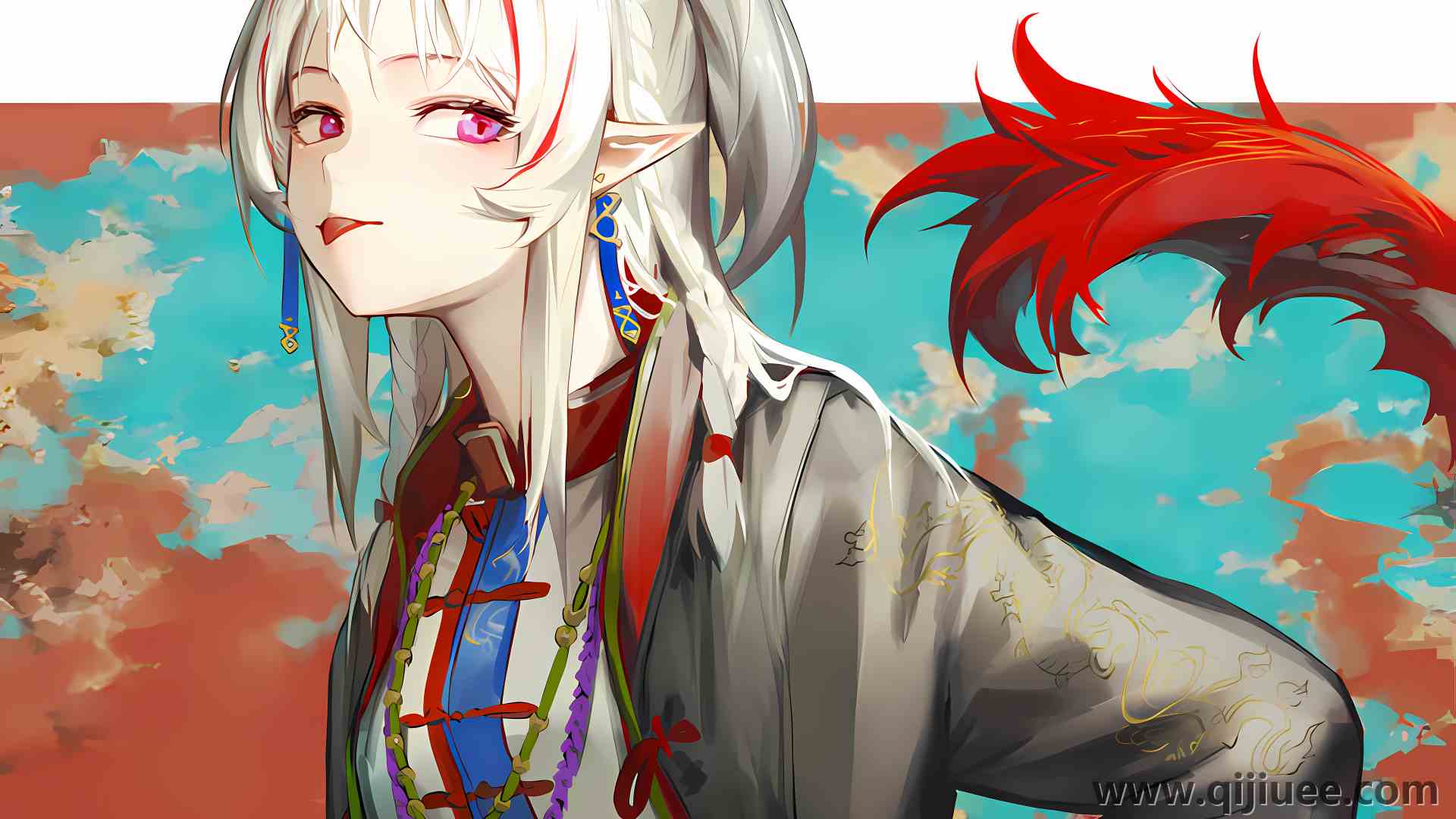 花娘黑图  武士  龙女 中国服装3840 x 2160/1.91 MB-柒染云阁