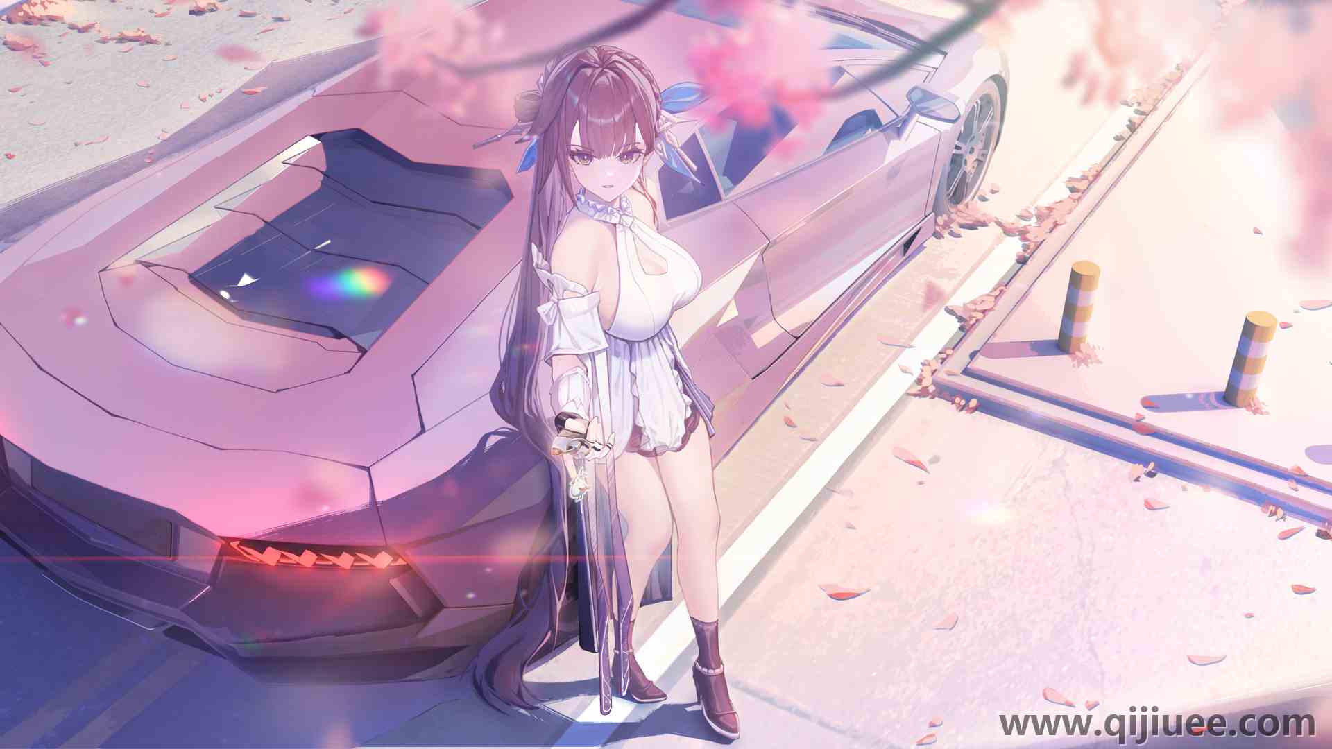 高光跃 汽车 动漫女孩 本海 李苏尚 高角 兰博基尼 3840 x 2160/1.67 MB-柒染云阁
