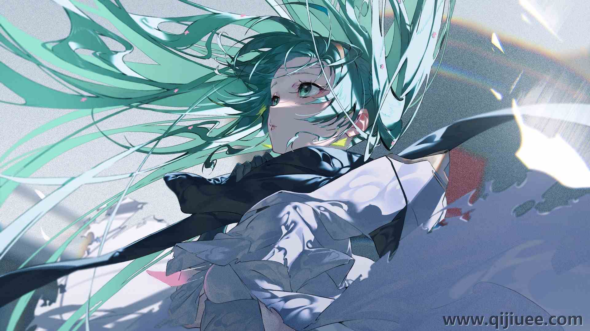 罗拉·诺亚 长发 动漫女孩  风吹散长发3840 x 2160/2.25 MB-柒染云阁