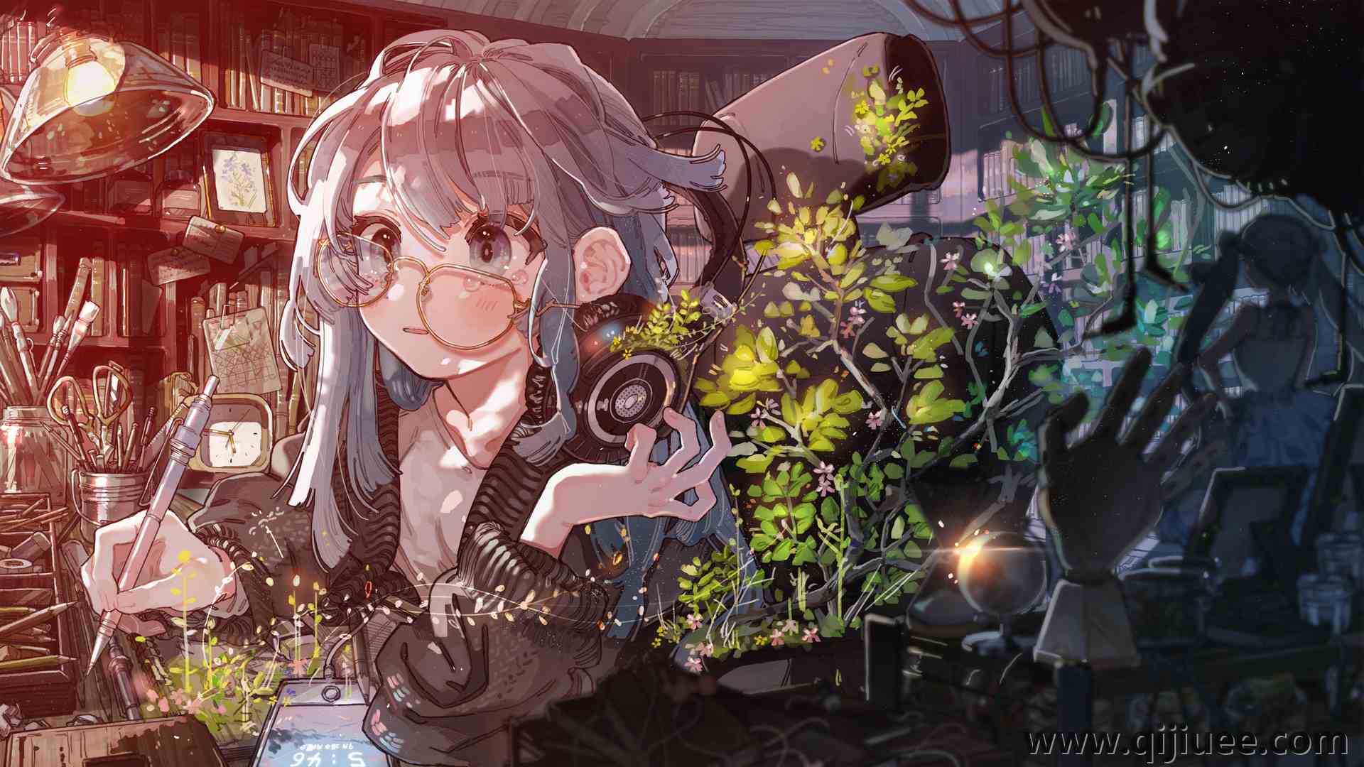 幽默 动漫女孩 动漫 耳机 3840 x 2160/2.78 MB-柒染云阁