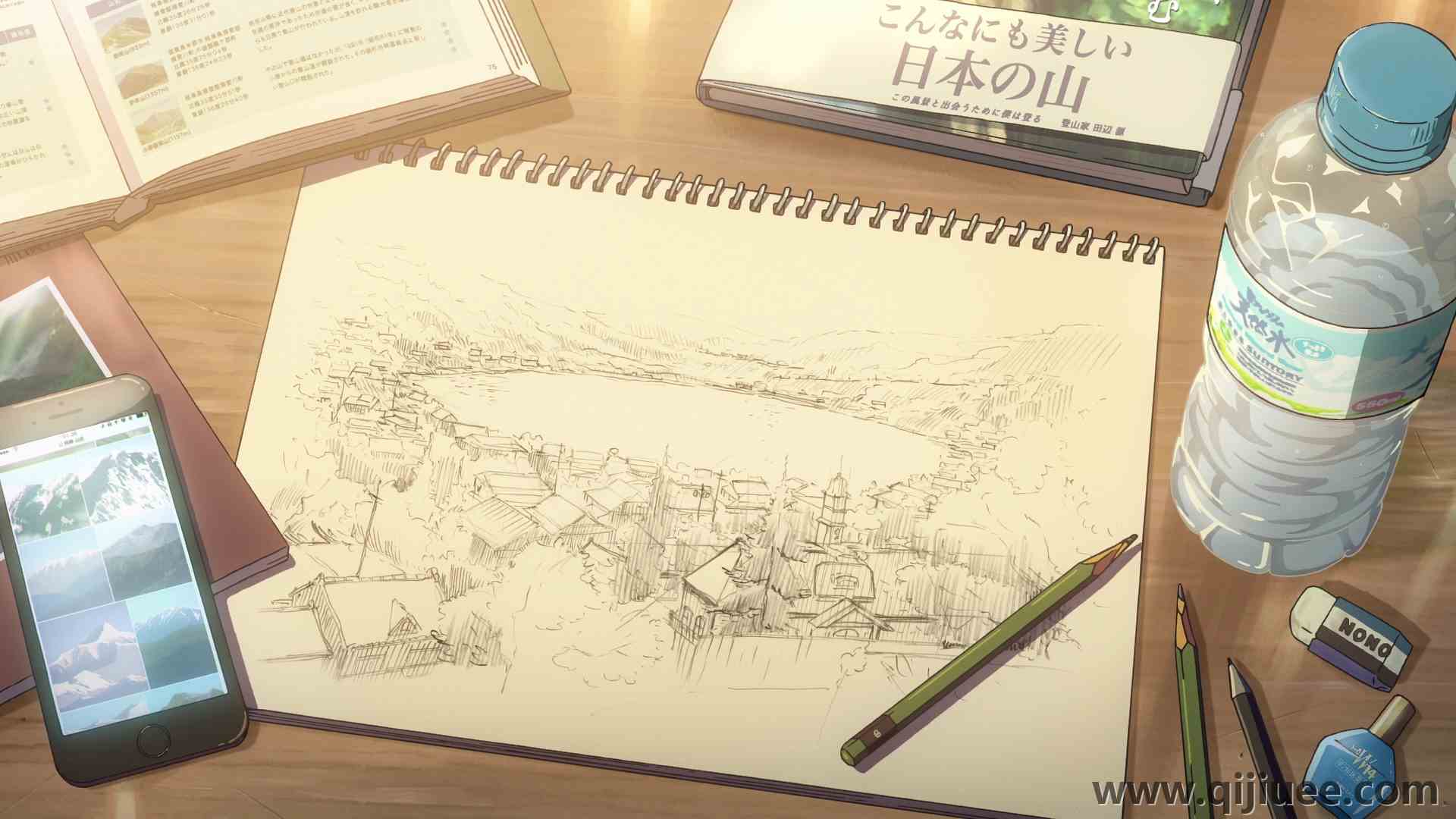 铅笔画 动漫 留言本 3840 x 2160/1.65 MB-柒染云阁