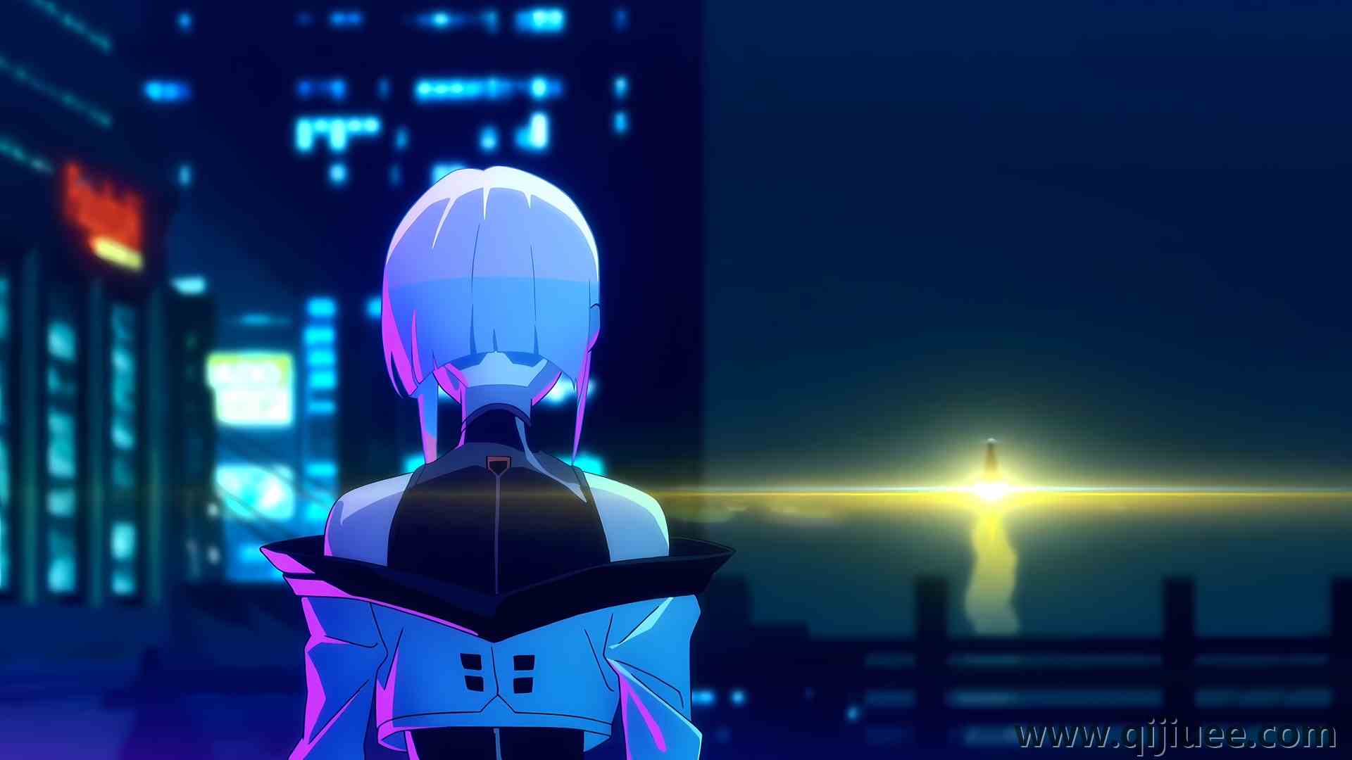 赛博朋克 动漫 动漫女孩 动漫截图 背影女孩3840 x 2160/0.63 MB-柒染云阁