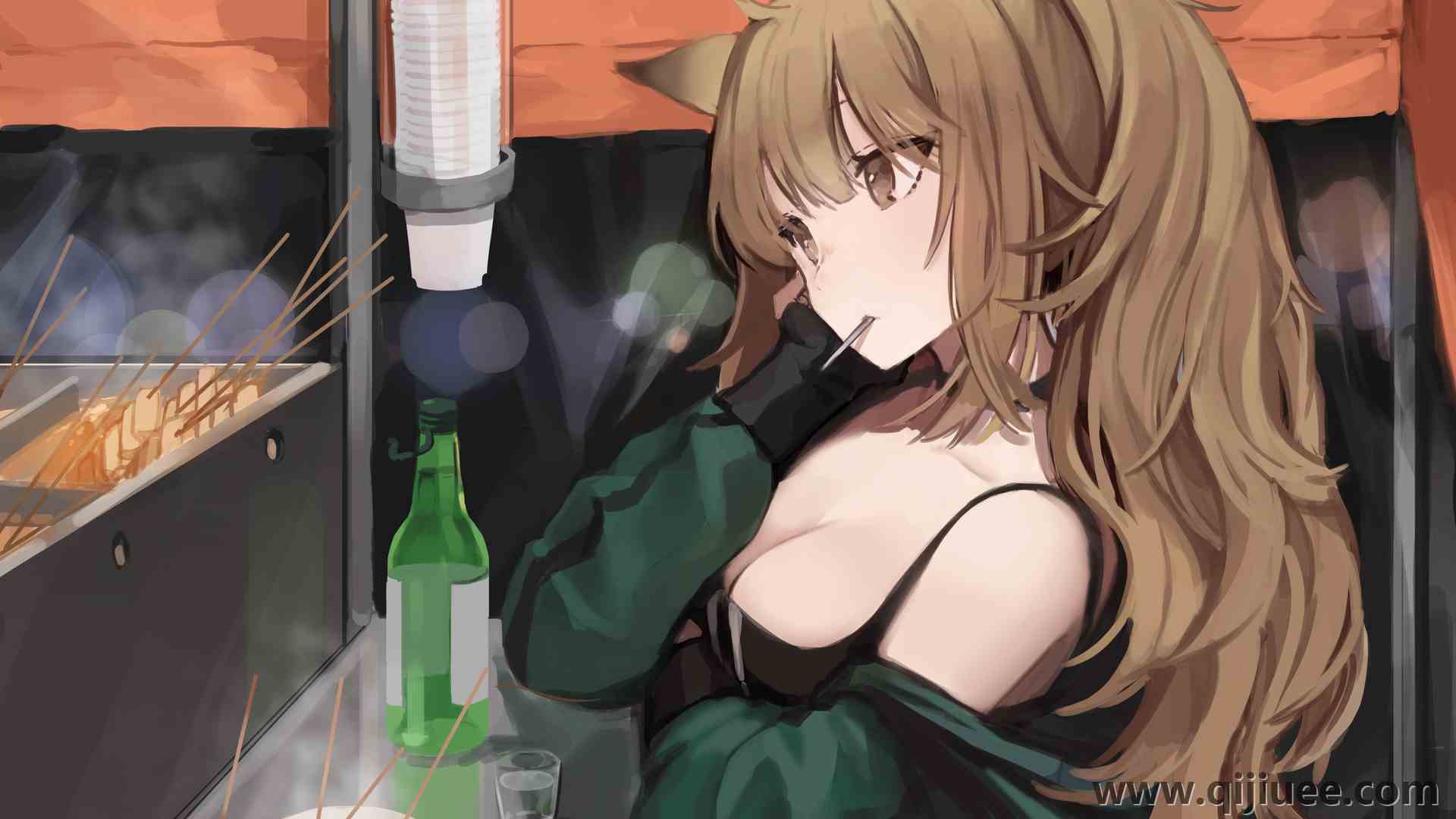猫咪女孩 女人 淡褐色眼睛 动漫 动漫女孩  电脑壁纸 4K壁纸3942 x 3252/6.02 MB-柒染云阁