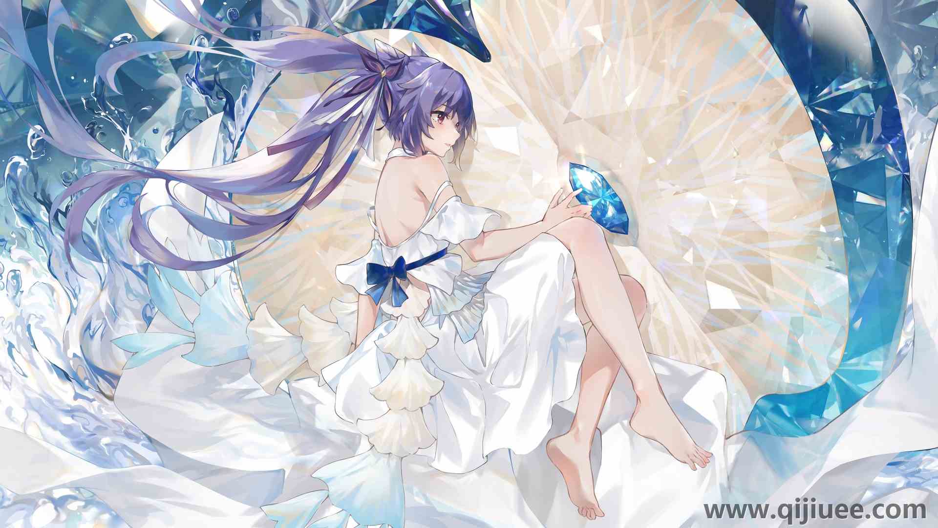 脚 脚底 无鞍 长发 动漫 动漫女孩  电脑壁纸 4K壁纸7131 x 3263/3.15 MB-柒染云阁