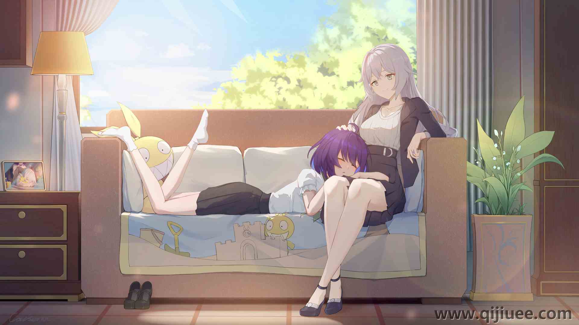 动漫 动漫女孩 沙发 休闲时光 电脑壁纸 4K壁纸3840 x 2160/6.06 MB-柒染云阁
