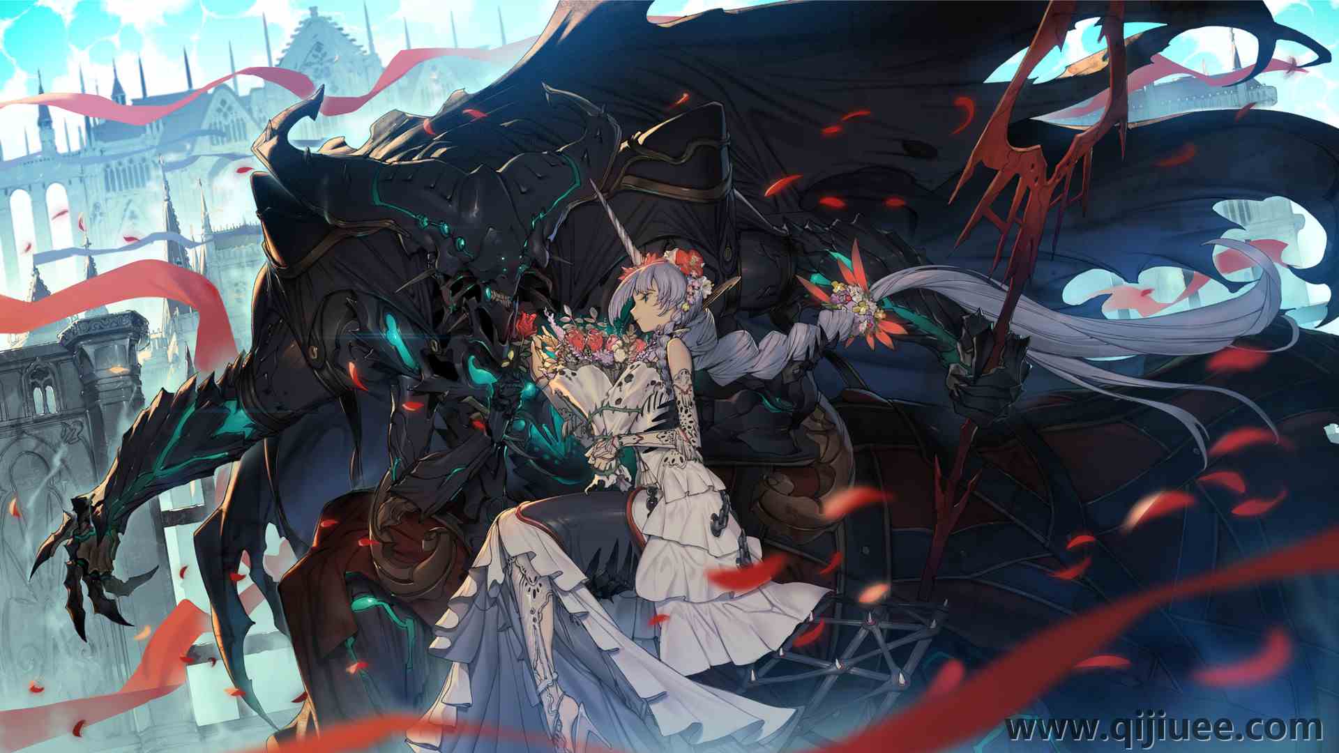 动漫 动漫女孩 恶魔 电脑壁纸 4K壁纸6000 x 3374/3.28 MB-柒染云阁