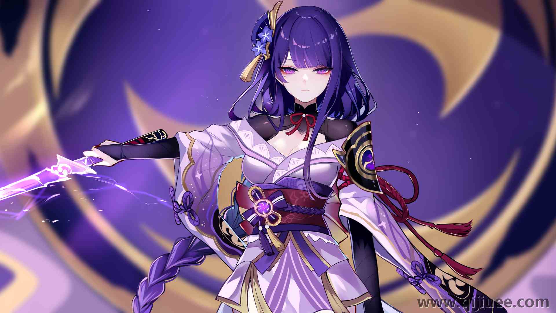 动漫 动漫女孩 原神 雷登幕府 原神  电脑壁纸 4K壁纸6000 x 2900/5.71 MB-柒染云阁