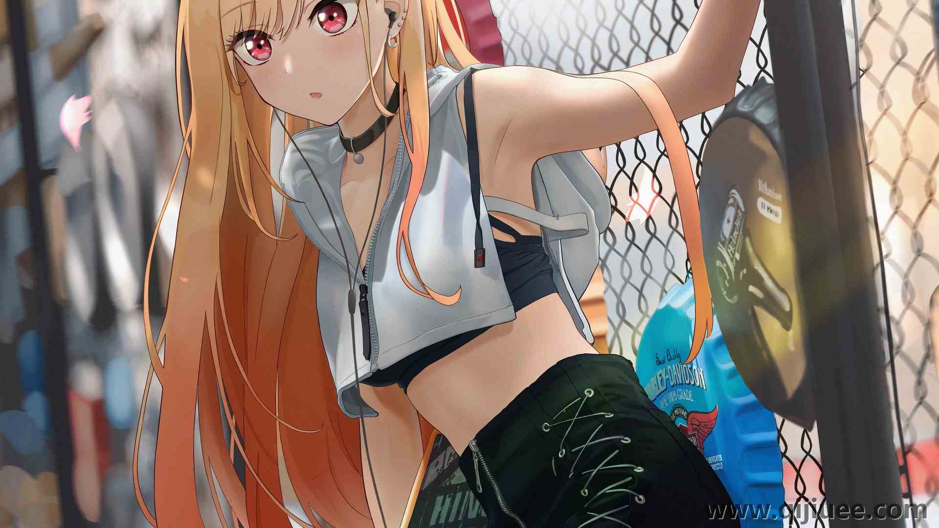 动漫女孩 北川马林 玩偶 滑板 栅栏 衣领  电脑壁纸 4K壁纸6183 x 5504/9.74 MB-柒染云阁
