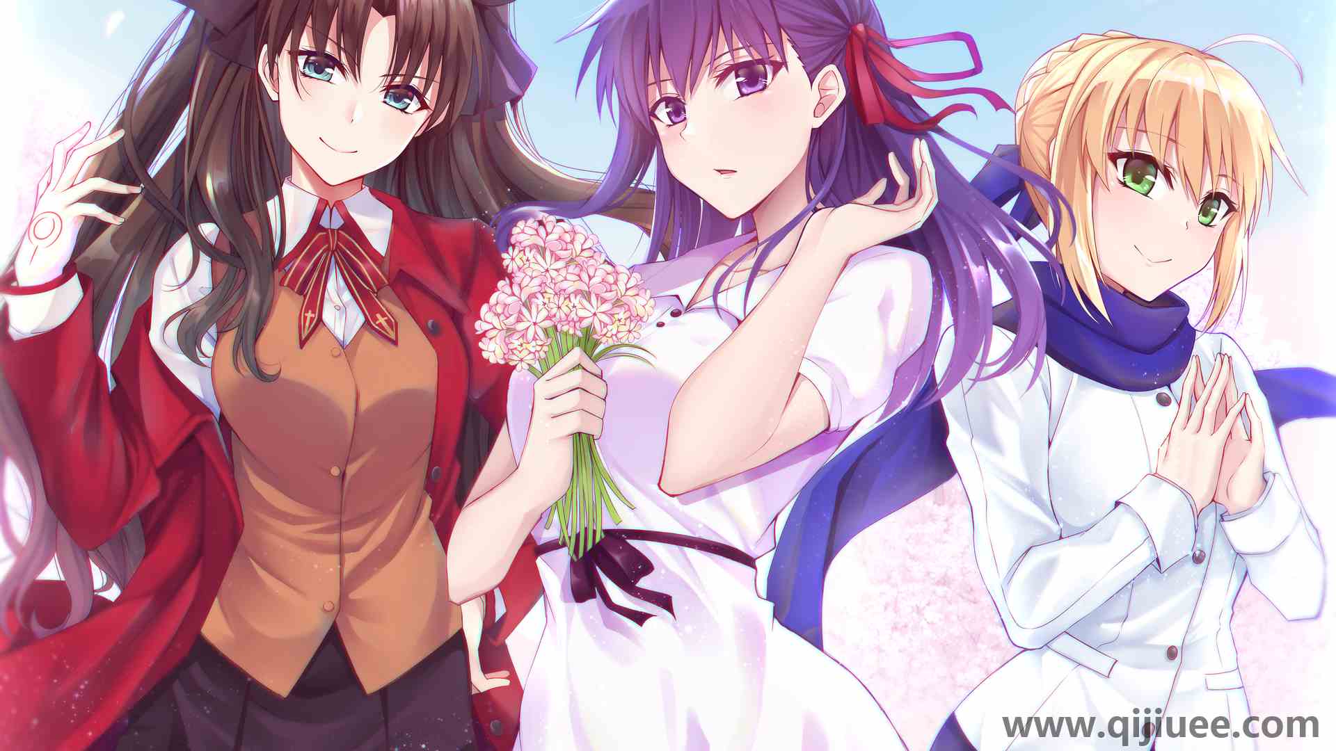 长发 金发 深色头发 紫色头发 动漫 动漫女孩 命运系列 电脑壁纸 4K壁纸4960 x 3507/11.07 MB-柒染云阁