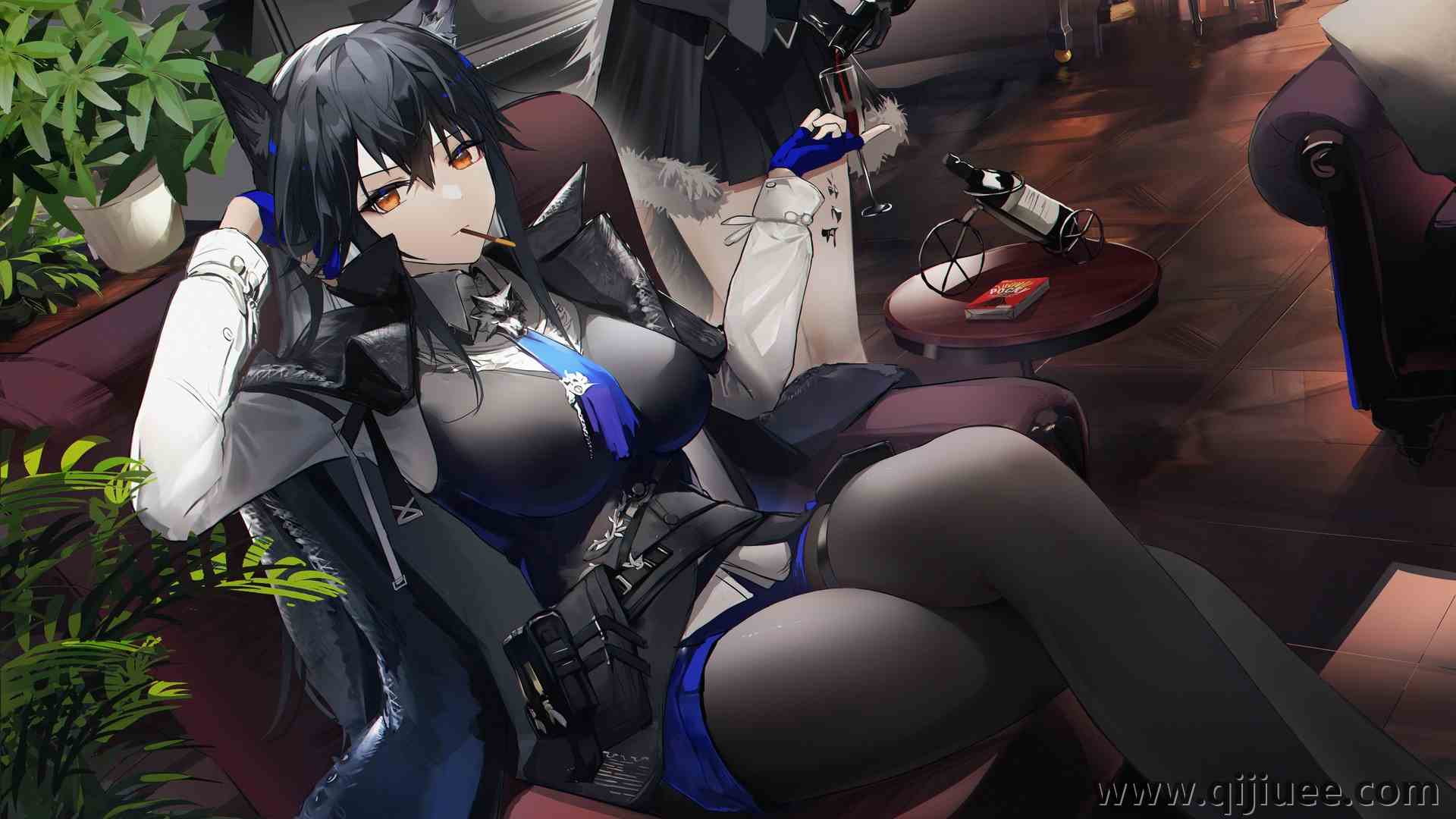 动漫 动漫女孩 明日方舟 茶 葡萄酒 植物 狼女孩  电脑壁纸 4K壁纸6600 x 4000/10.32 MB-柒染云阁