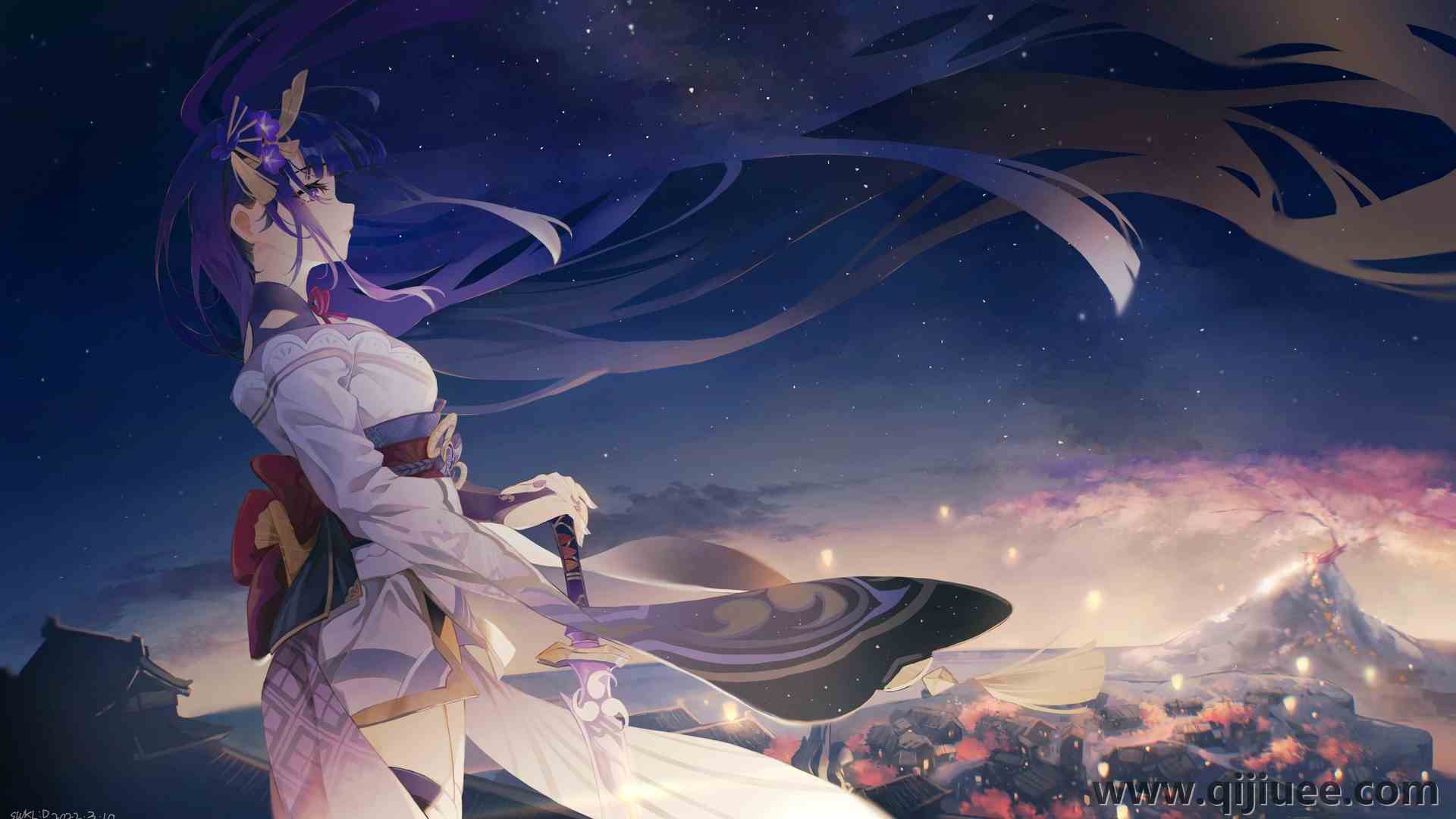 雷登幕府 原神 动漫女孩 动漫  电脑壁纸 4K壁纸5424 x 3155/4.2 MB-柒染云阁