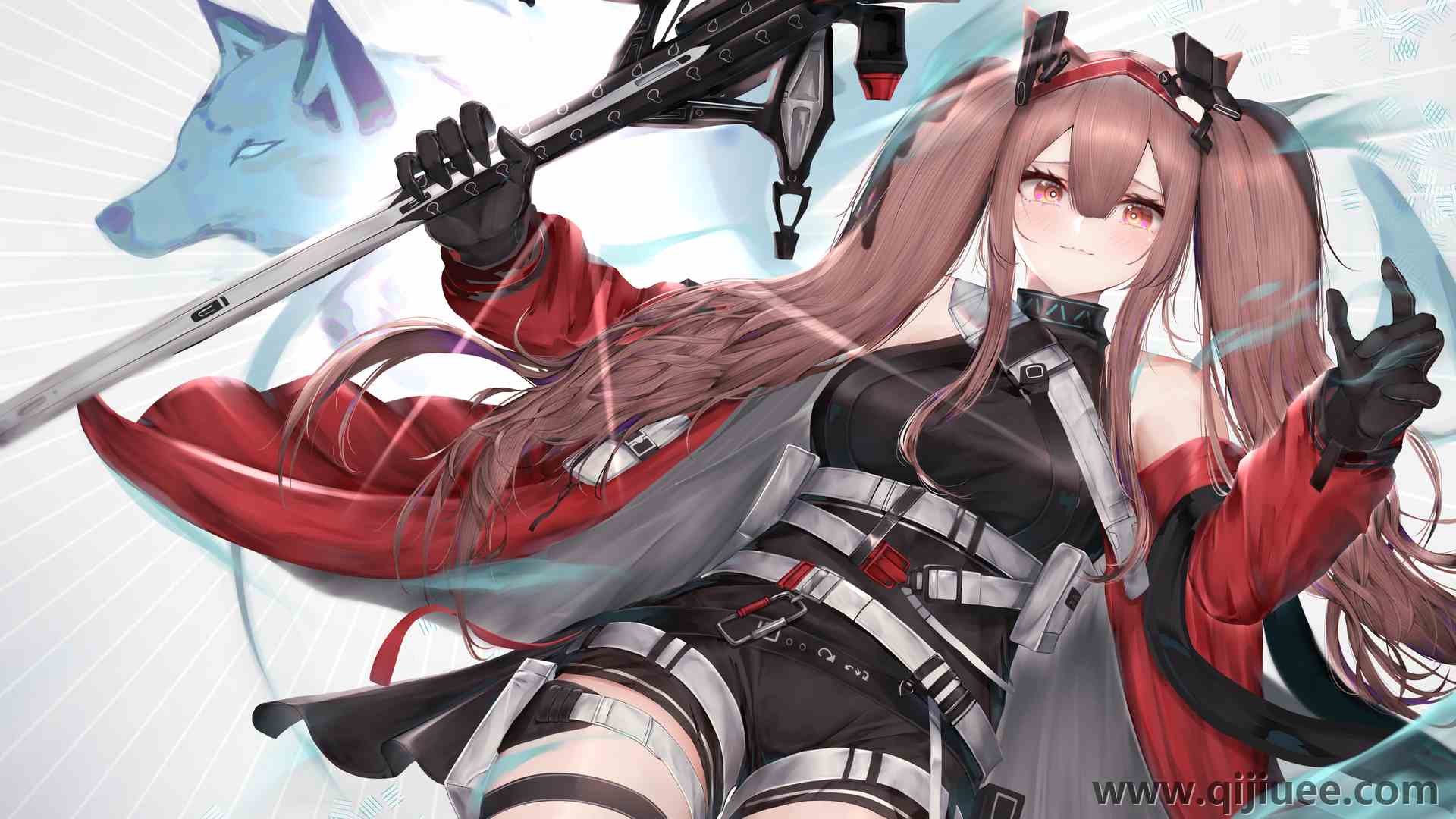 深色头发 动漫 动漫女孩 安吉丽娜 明日方舟 双尾  电脑壁纸 4K壁纸4093 x 2530/13.65 MB-柒染云阁