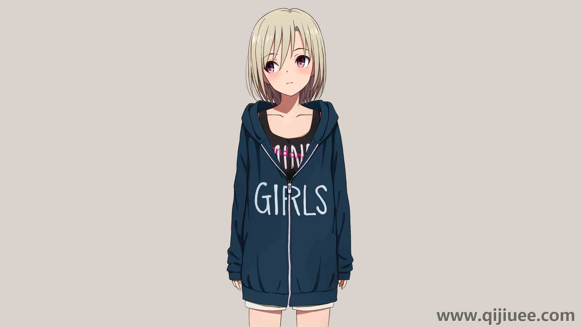 原创角色 站立 短发 表演者 动漫女孩 动漫  电脑壁纸 4K壁纸3840 x 2160/0.99 MB-柒染云阁