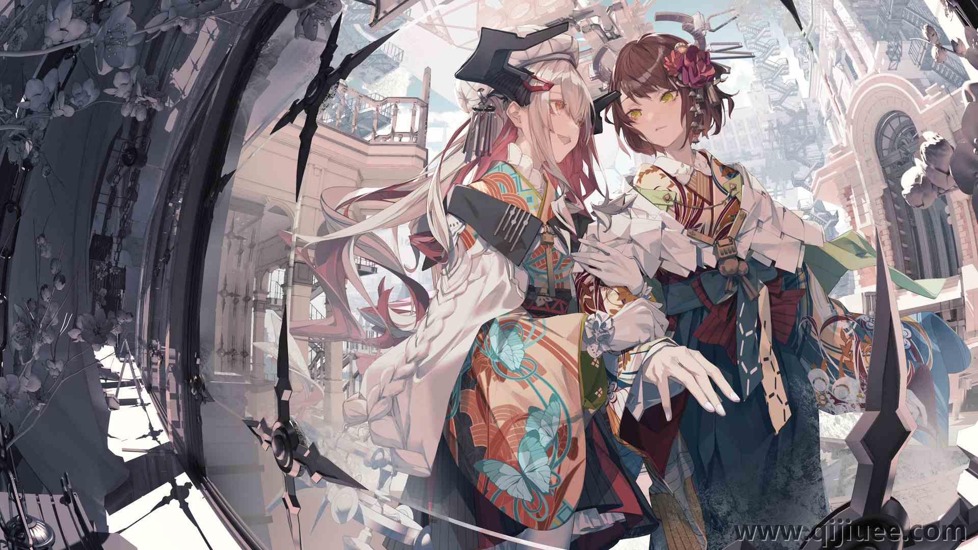 侧视 白色 黄色眼睛 楼梯  电脑壁纸 4K壁纸3840 x 2160/9.36 MB-柒染云阁