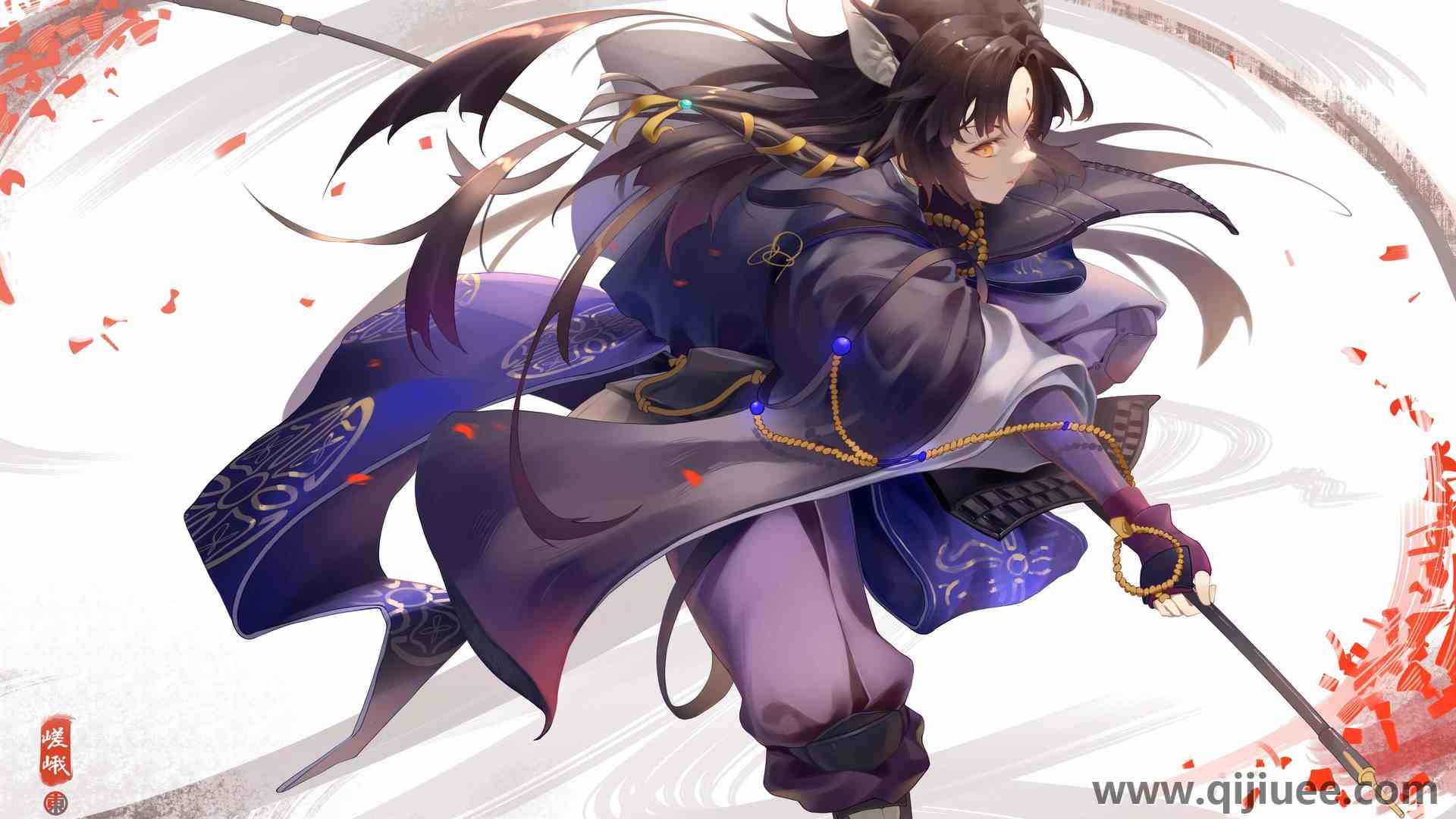 艺术家 深色头发 浅色眼镜 动态 动态女孩 服装 电脑壁纸 8K壁纸8100 x 5333/1.2 MB-柒染云阁