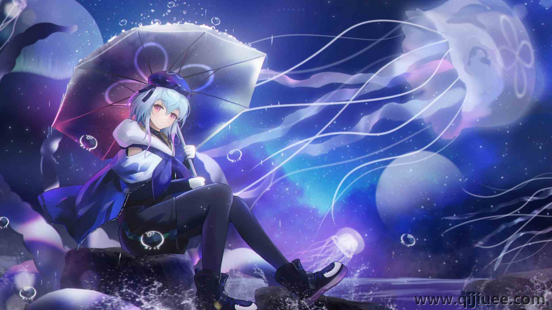 动漫 雨伞 水母 明星 电脑壁纸 4K壁纸5500 x 2600/13.62 MB-柒染云阁